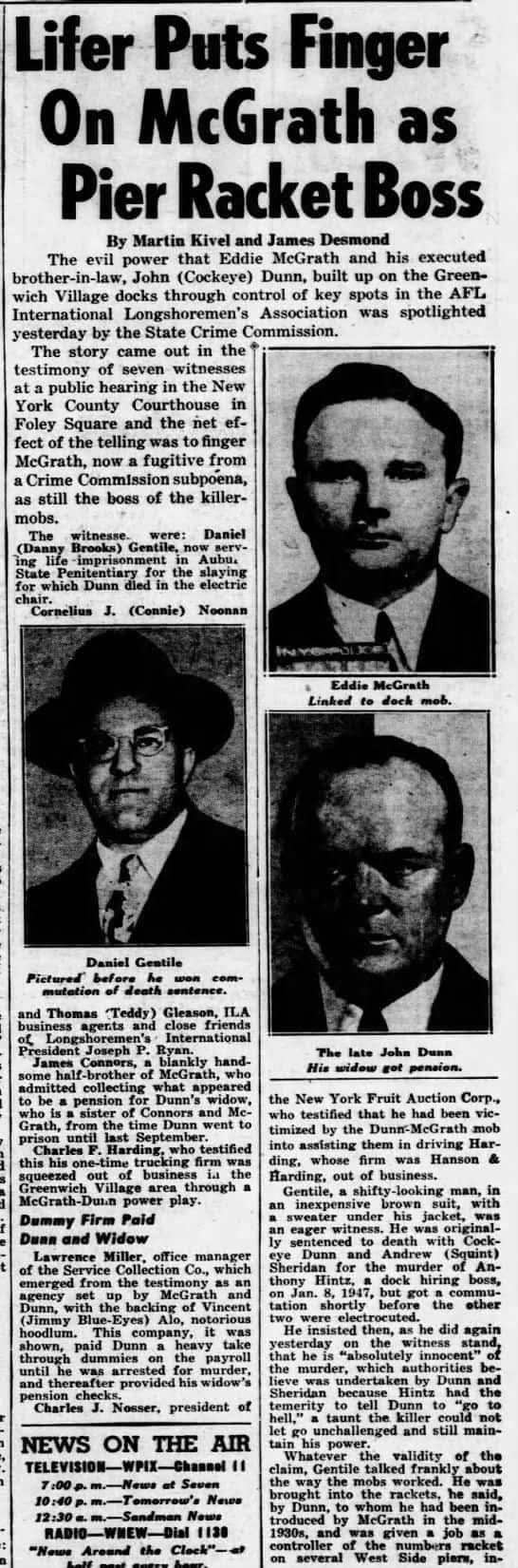 Born on August 24, 1910, was New York Irish mobster, who was involved ...
