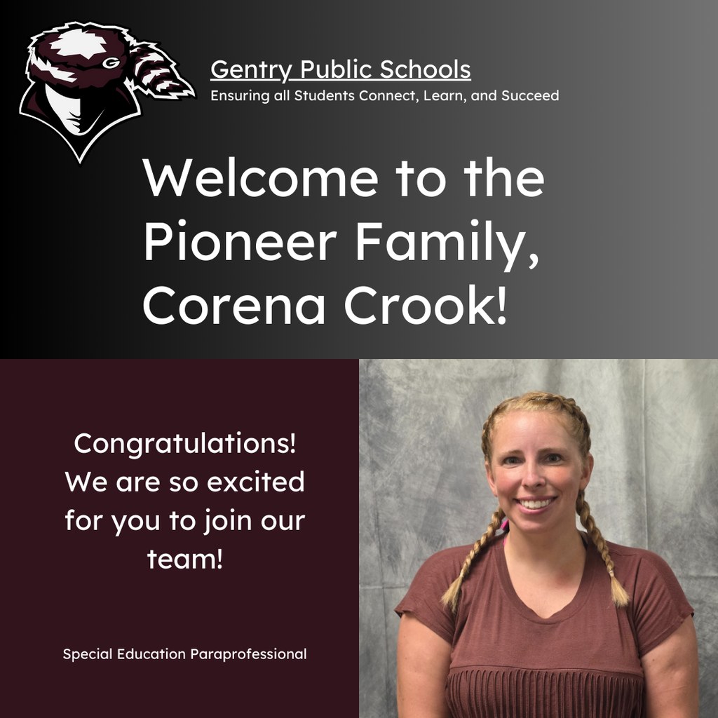 We are excited to welcome Corena... - Gentry Public Schools | Facebook