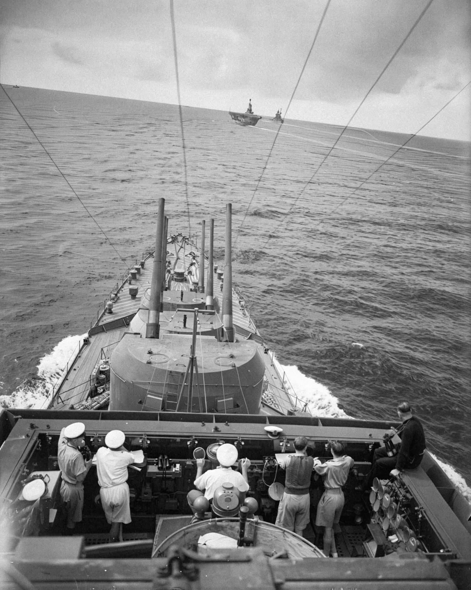 Royal Navy Cruisers | HMS Ark Royal and HMS Nelson as seen from HMS ...