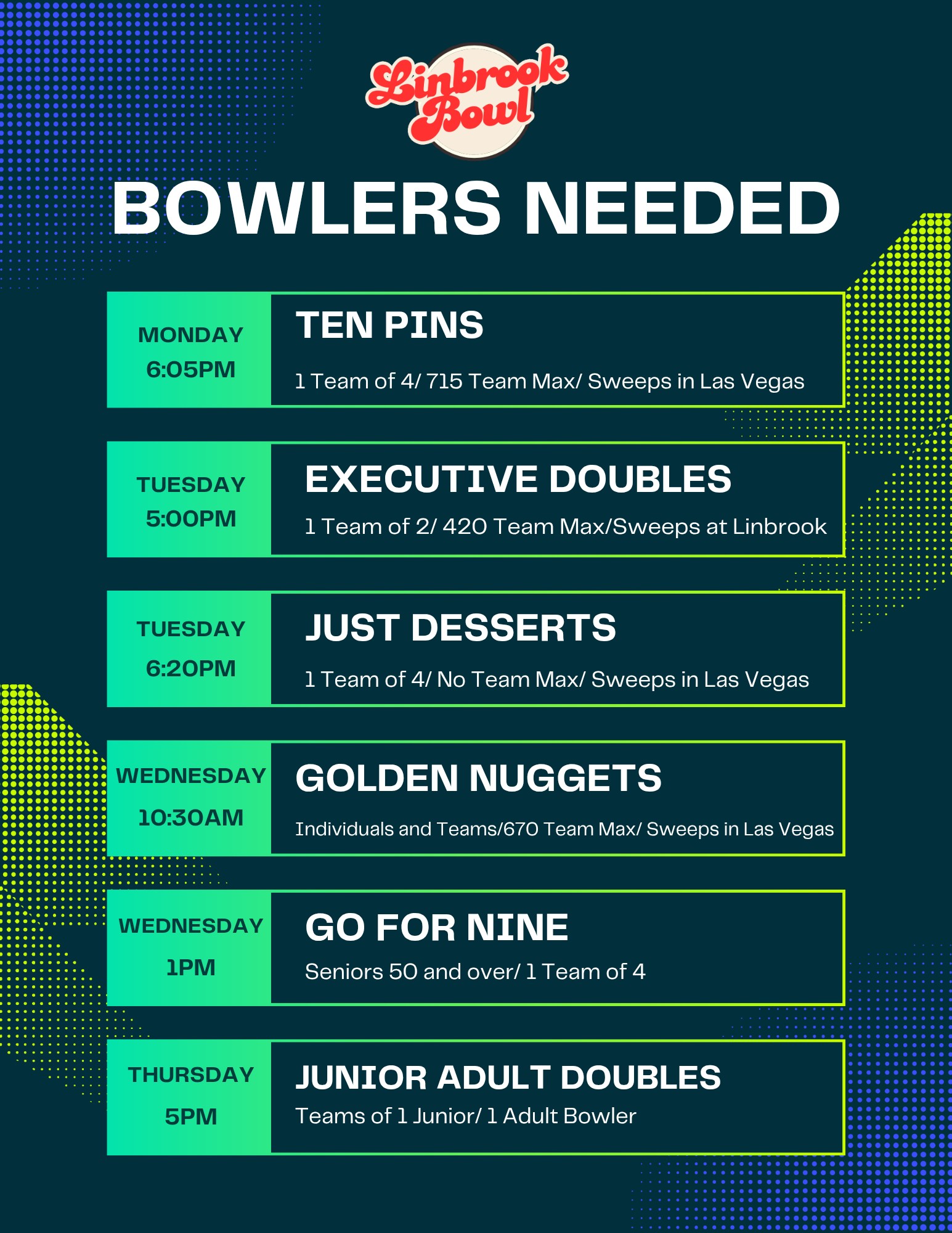 Linbrook Bowling Center | Anaheim CA