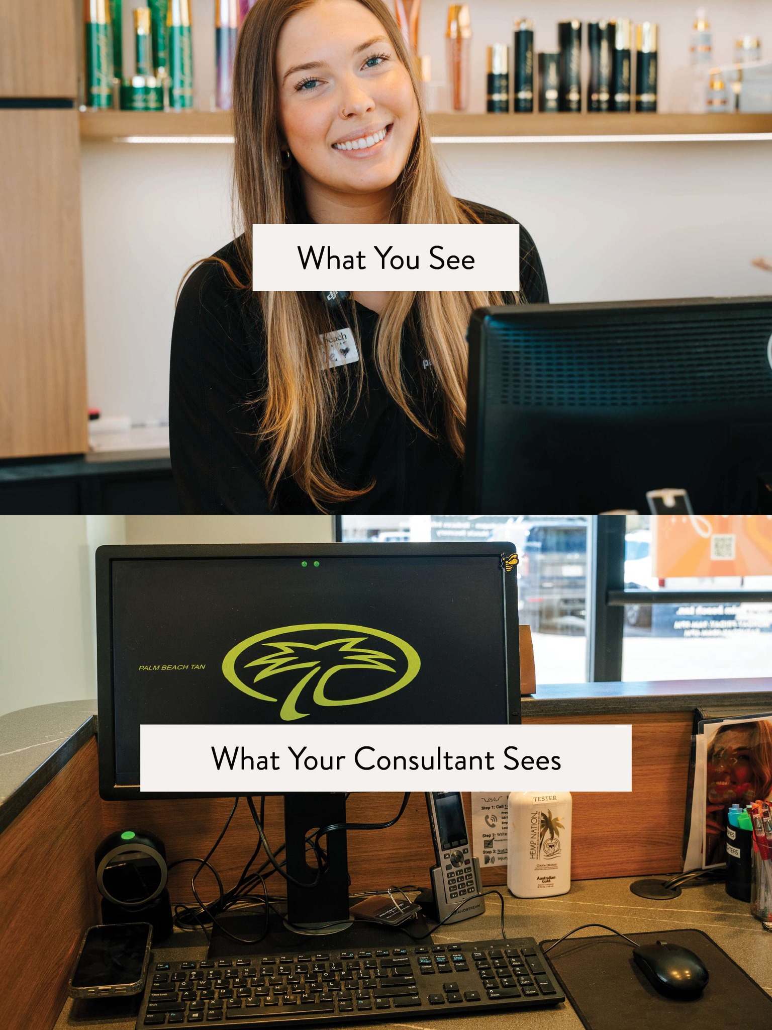 Working hard behind the scenes so that you have the best Palm Beach Tan experience!