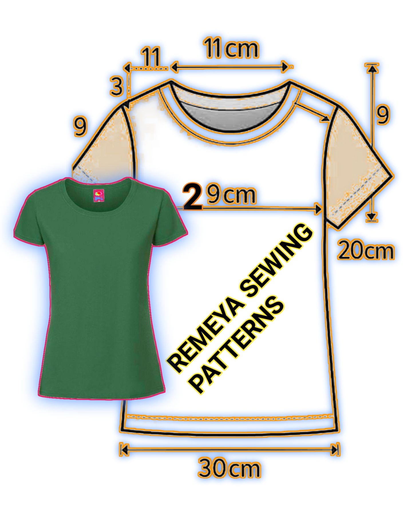 Remeya - Easy DIY Women's T-Shirt Pattern / Size / M/L #fblifestyle # ...