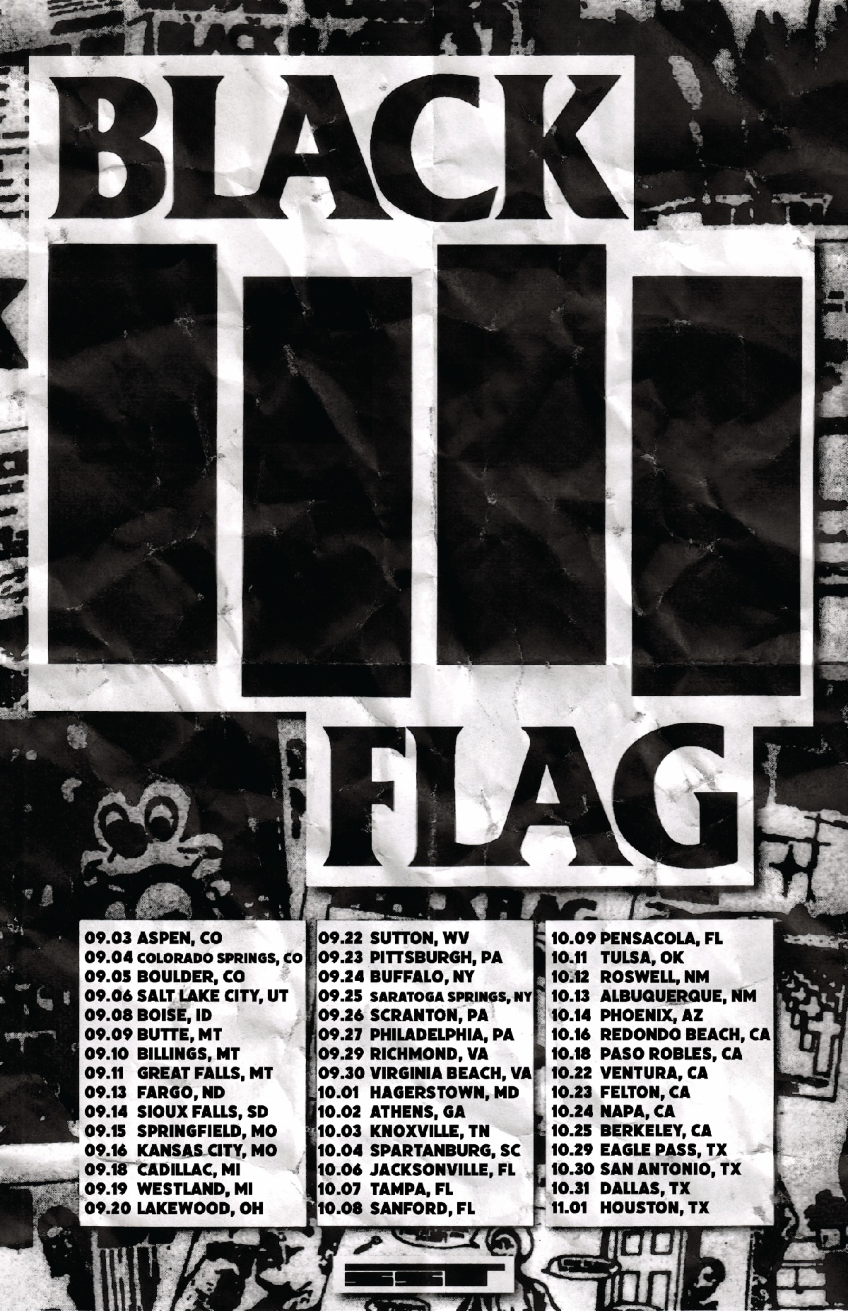 BLACK FLAG - 2026 U.S Tour Dates Founding guitarist Greg Ginn is