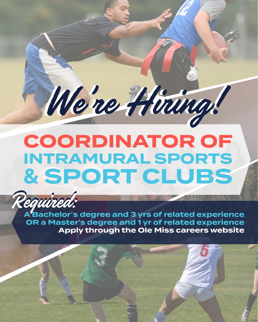 Join our Team! 🏆 We are now... - Ole Miss Campus Recreation | Facebook