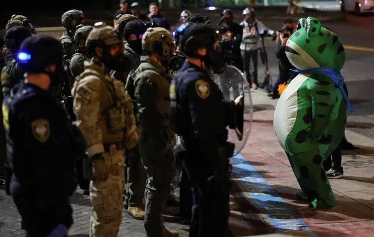 Van Badham - Portland Frog Solidarity Squad goes viral!... | Facebook