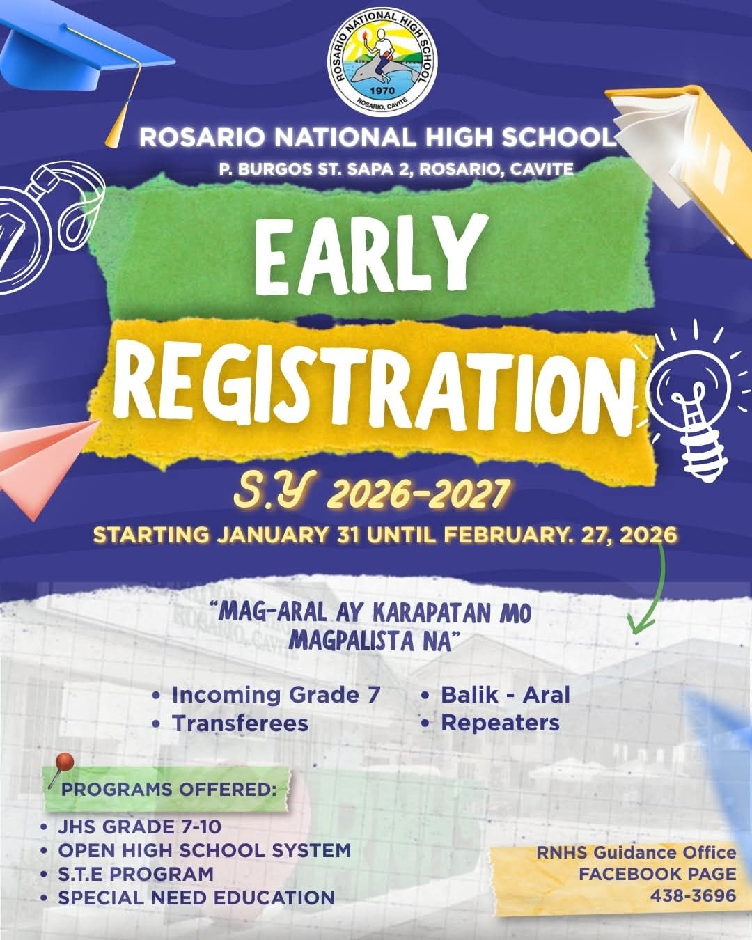 DepEd - 📢 OPISYAL NA ANUNSYO EARLY REGISTRATION PARA SA SCHOOL YEAR ...