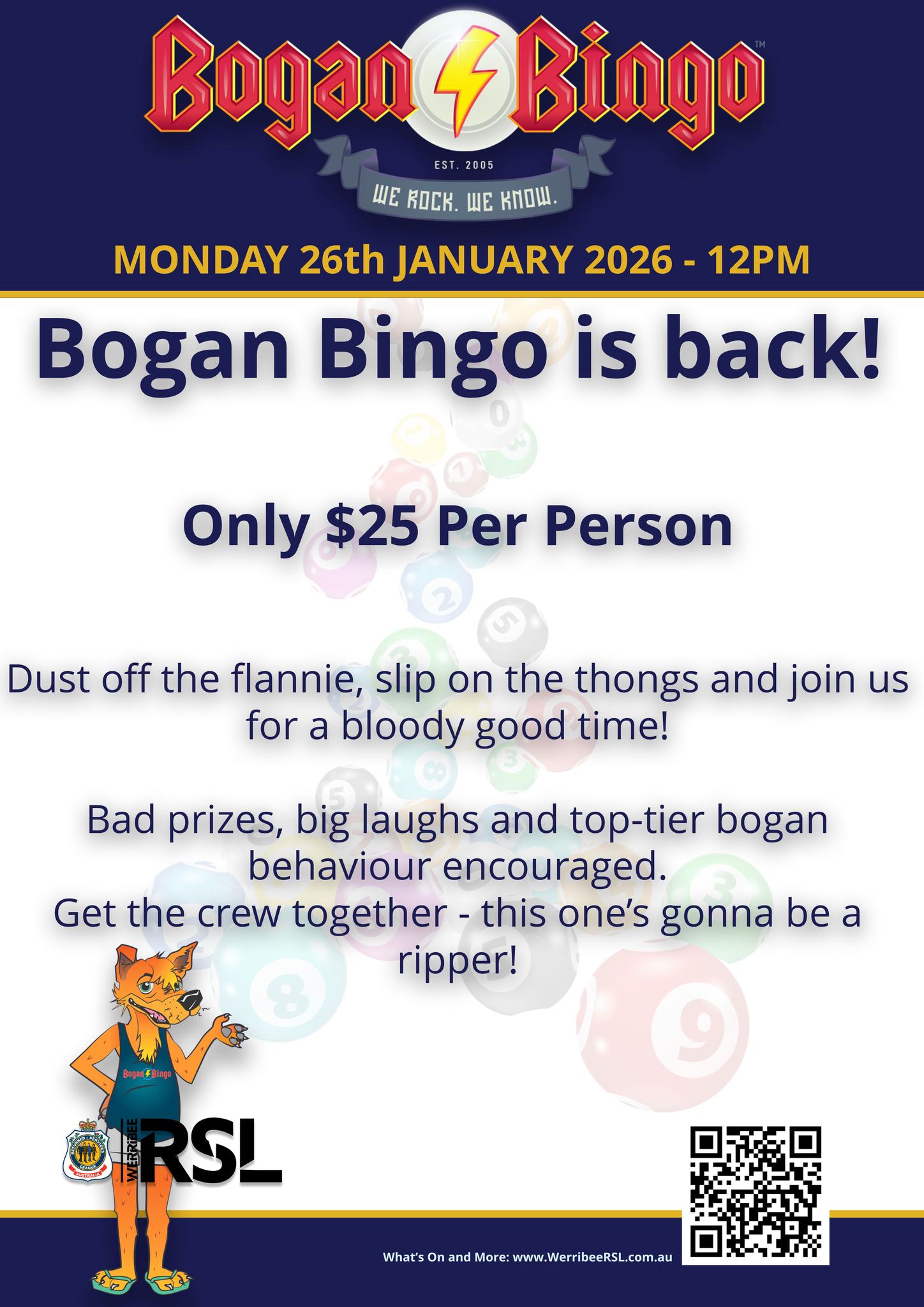 Bogan Bingo | Monday 26th January 2026 - 12PM