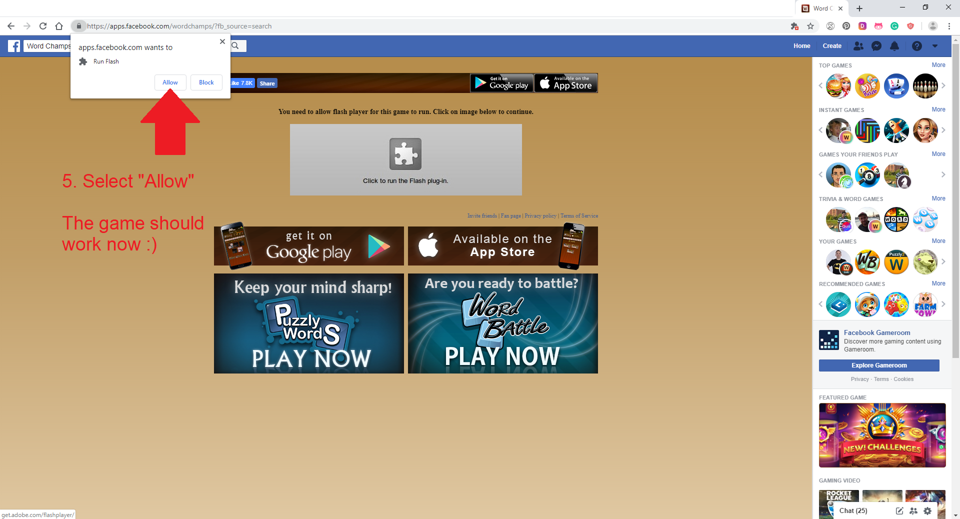 Word Champs page