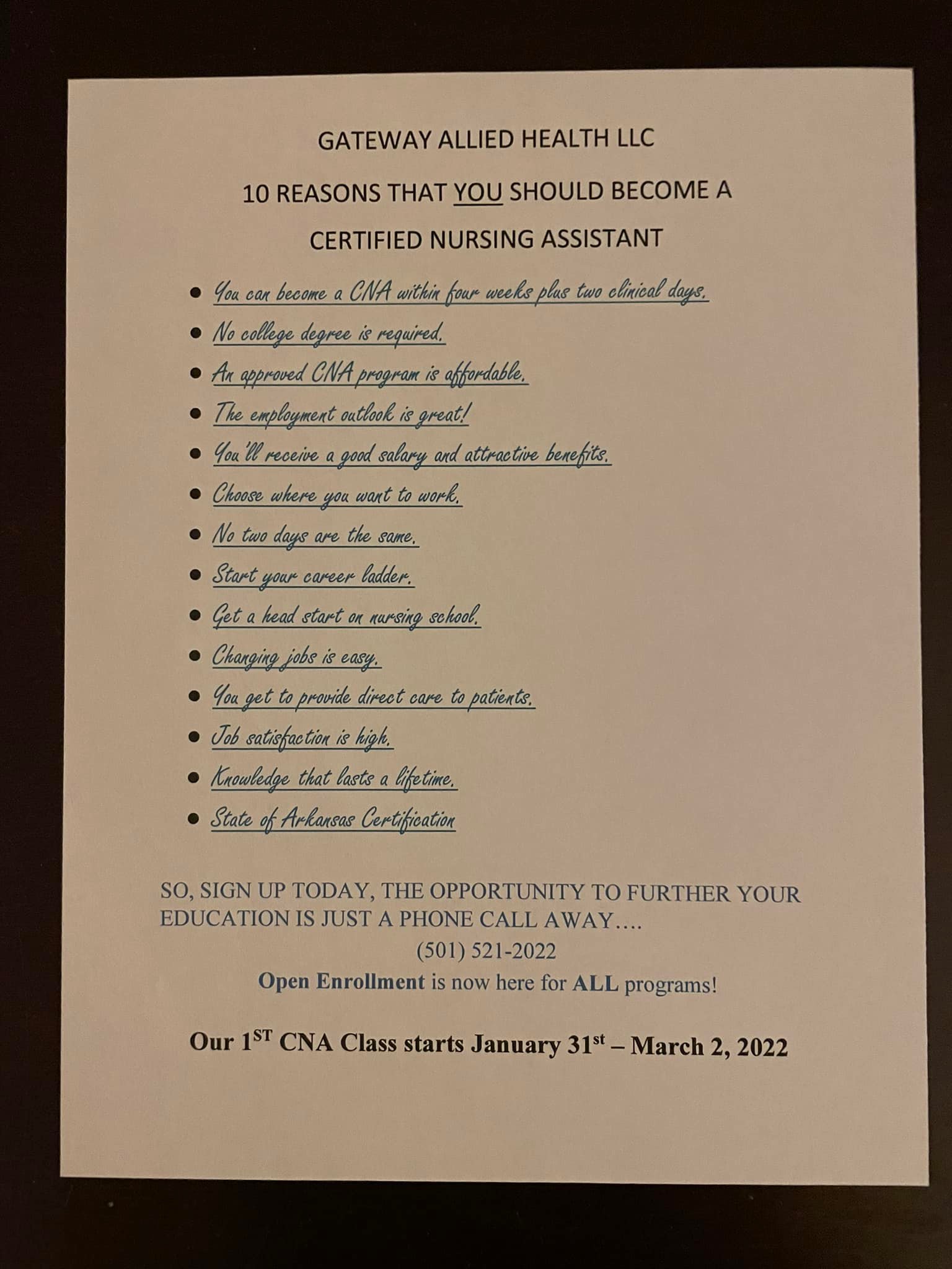 Gateway Allied Health LLC - 10 reasons why “YOU” should become a CNA ...