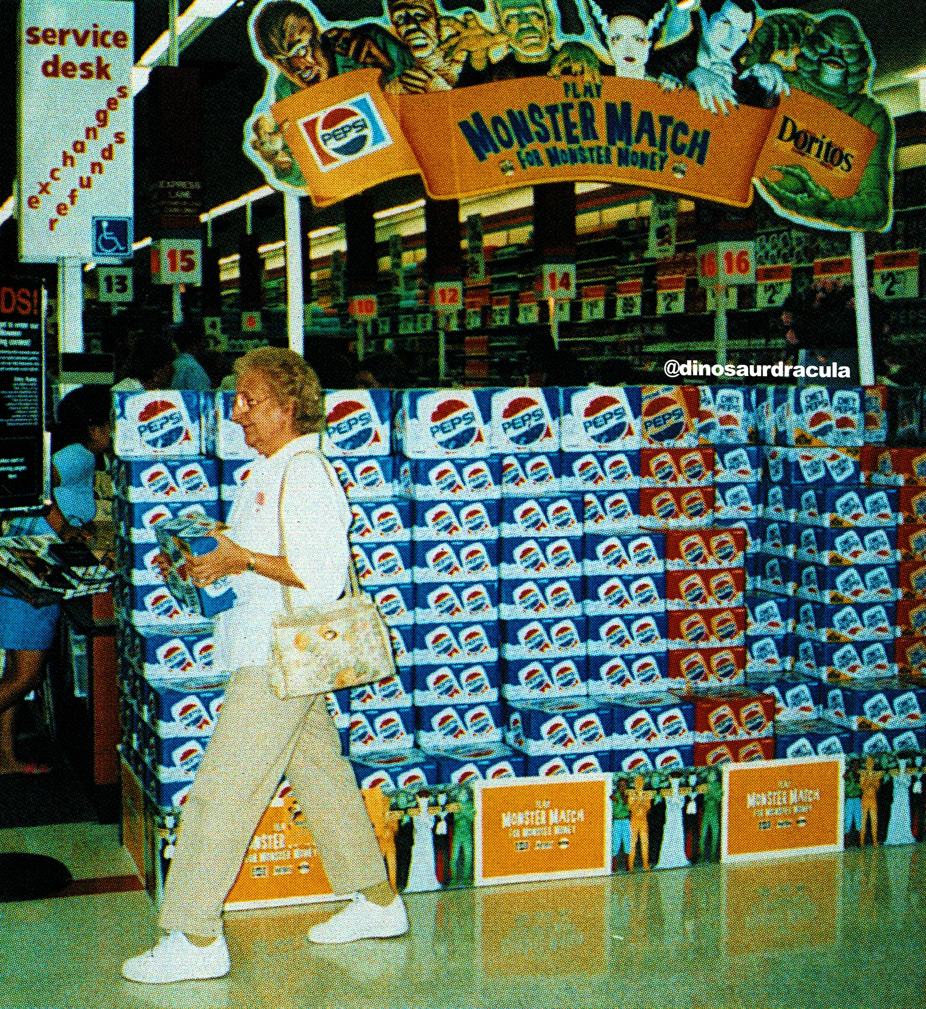 Rare photo of Walmart from the 1991 Halloween season, featuring a