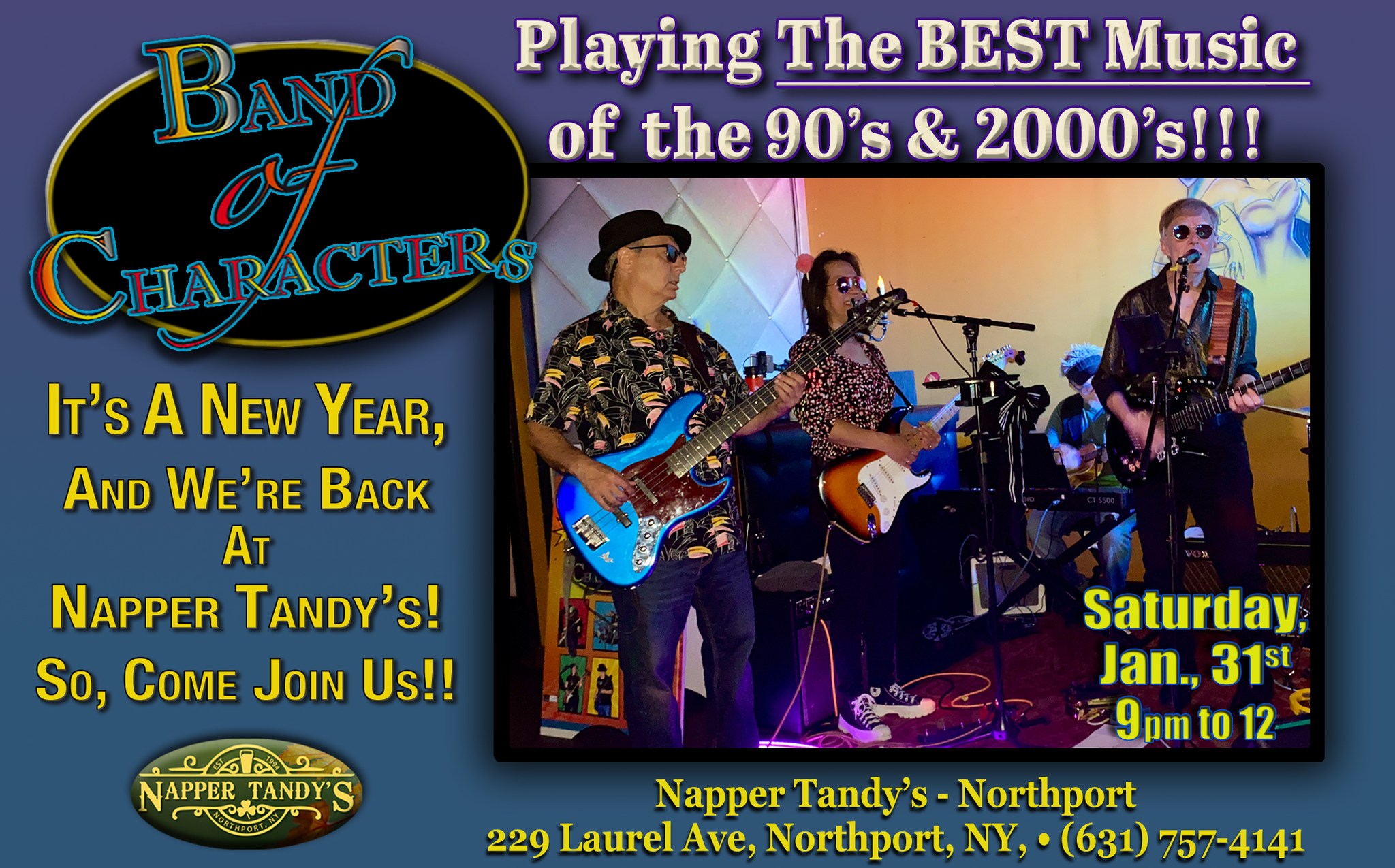 Its A New Year & Band of Characters Is BACK at Napper Tandy's in ...