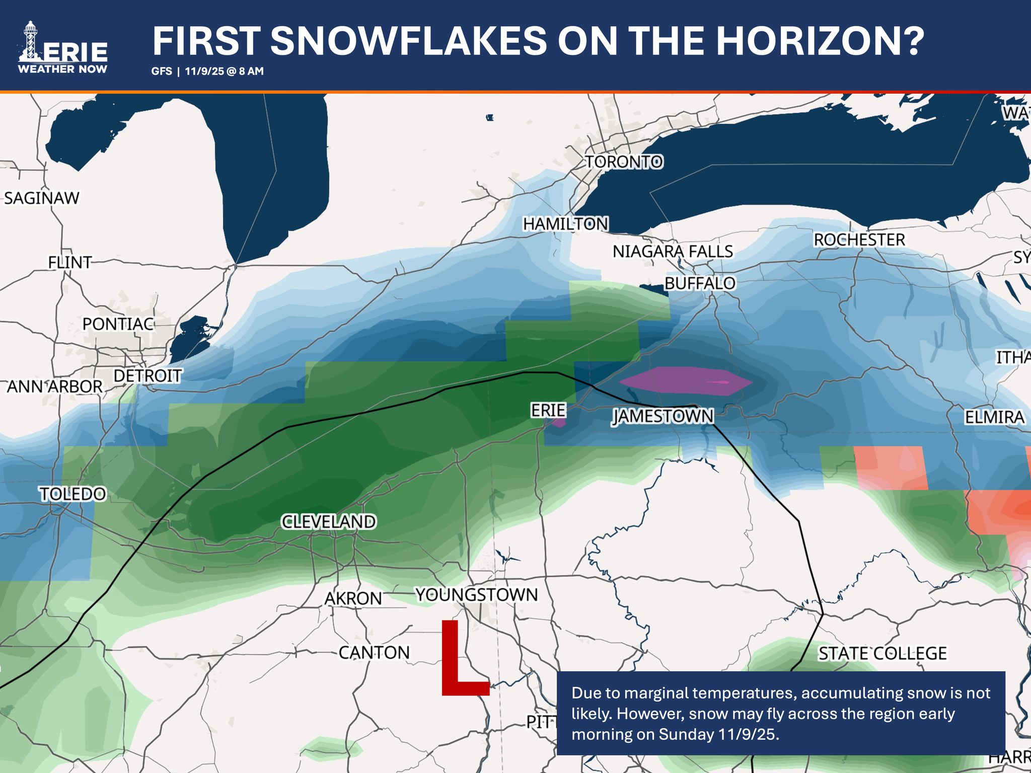️ First Flakes on the Horizon? I've... - Erie Weather Now | Facebook