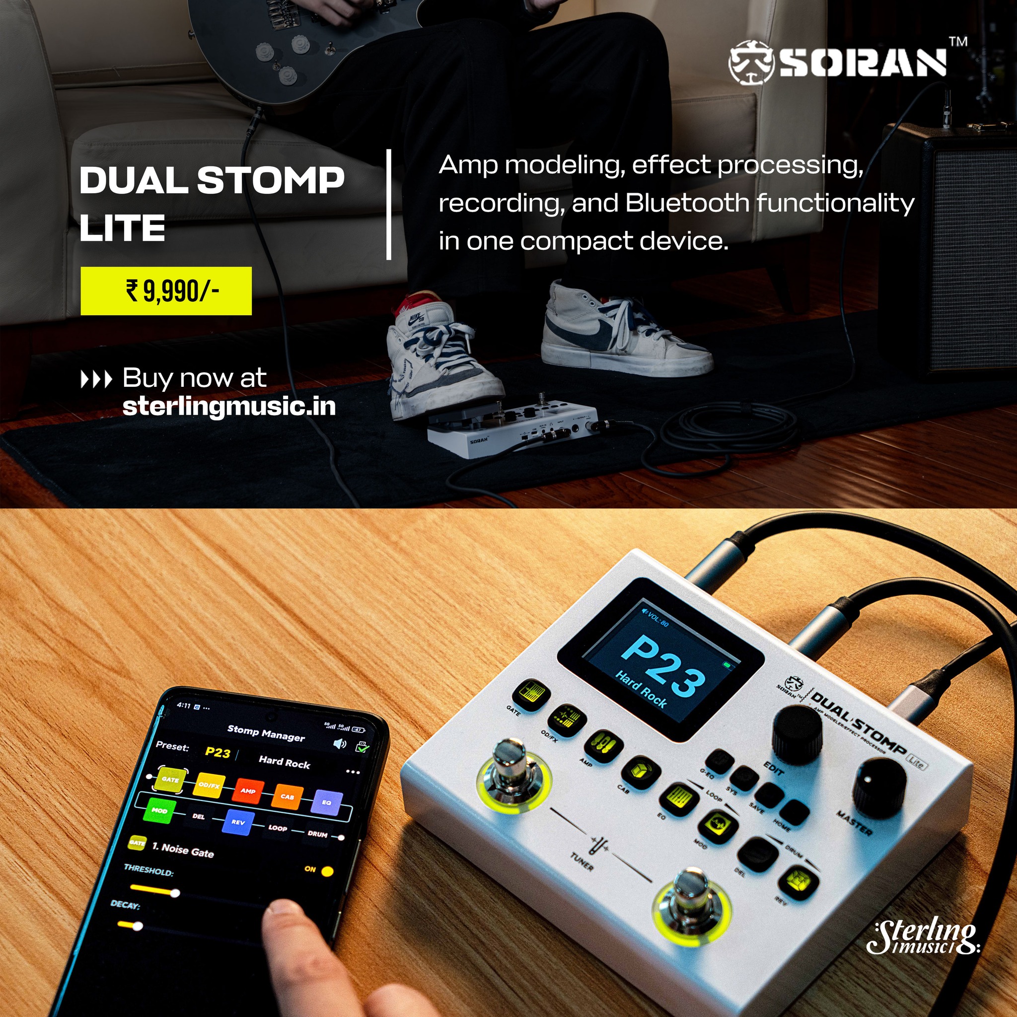 Compact, powerful, and built for guitarists on the go 🎸 Dual
