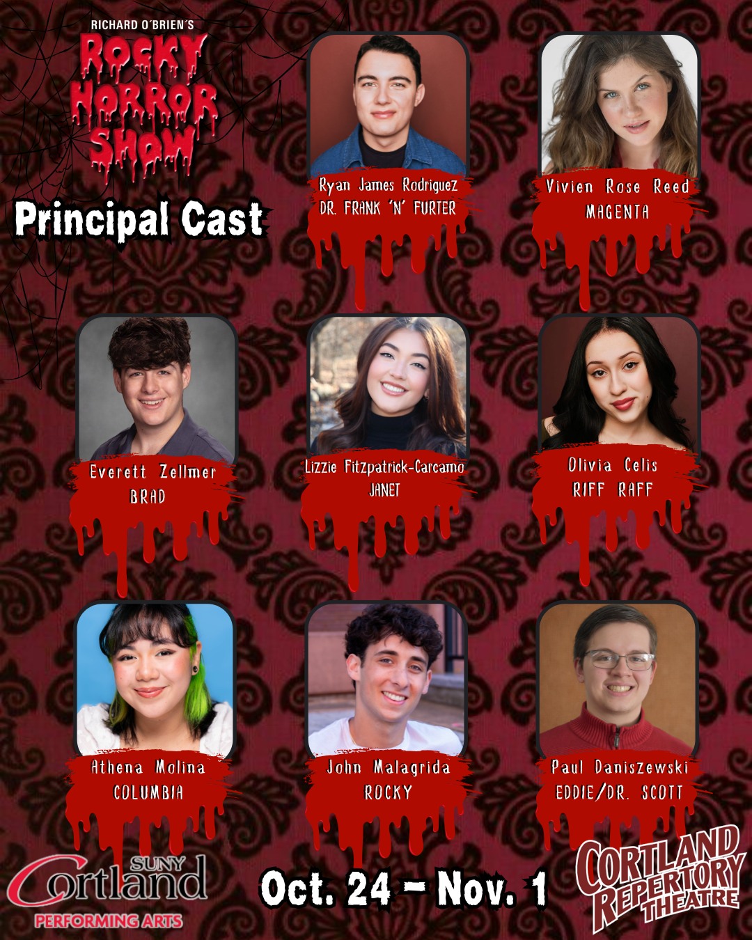 SUNY - Meet the Principal Cast of THE ROCKY HORROR SHOW! Iconic ...