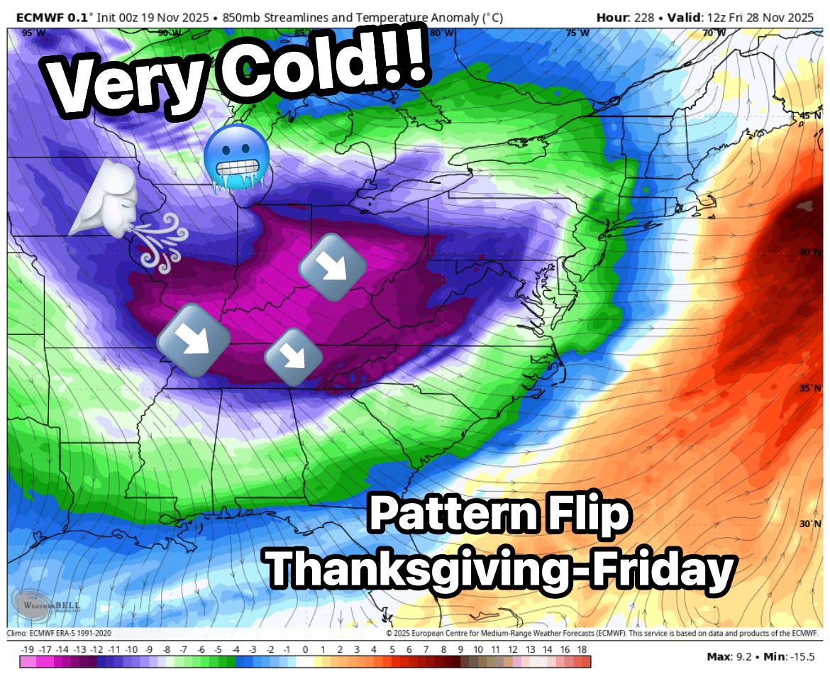Chris - ️ BIG PATTERN FLIP AHEAD! We’re very warm this week and into ...