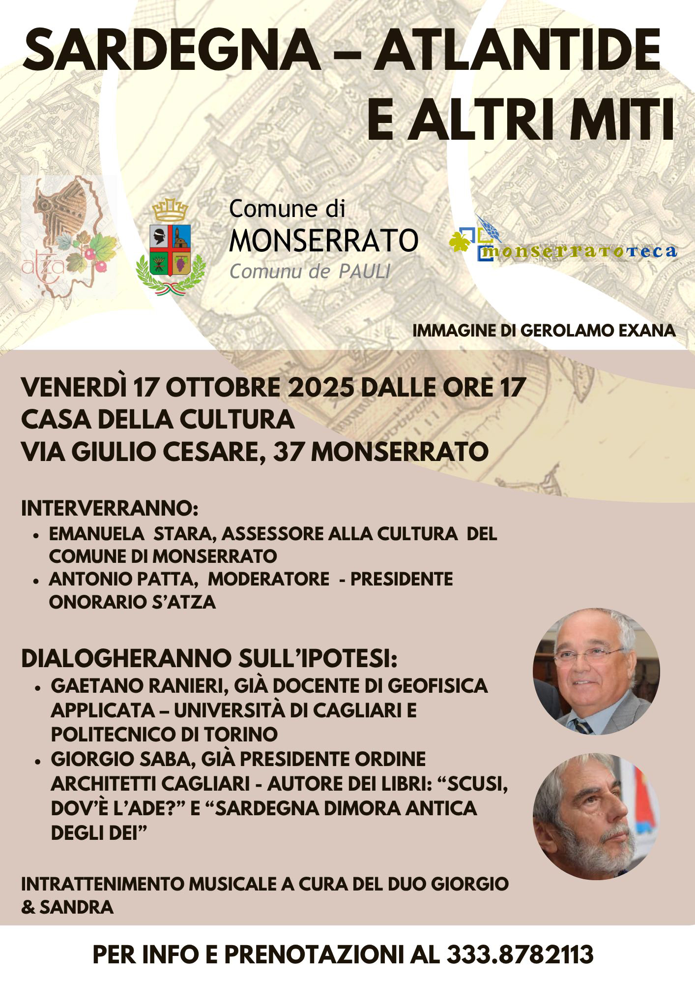 incontro su ATLANTIDE con Gaetano Ranieri e Giorgio Saba