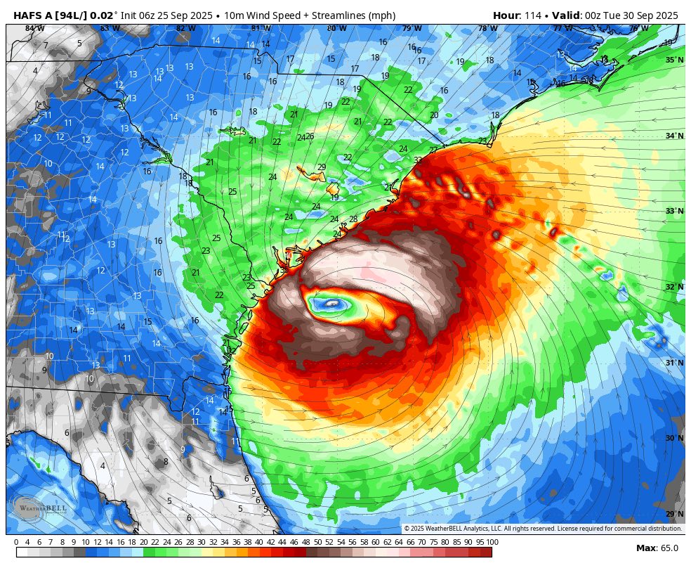 Tropical - 9/25/25 @ 10:50amEST INVEST 94L means business by the ...