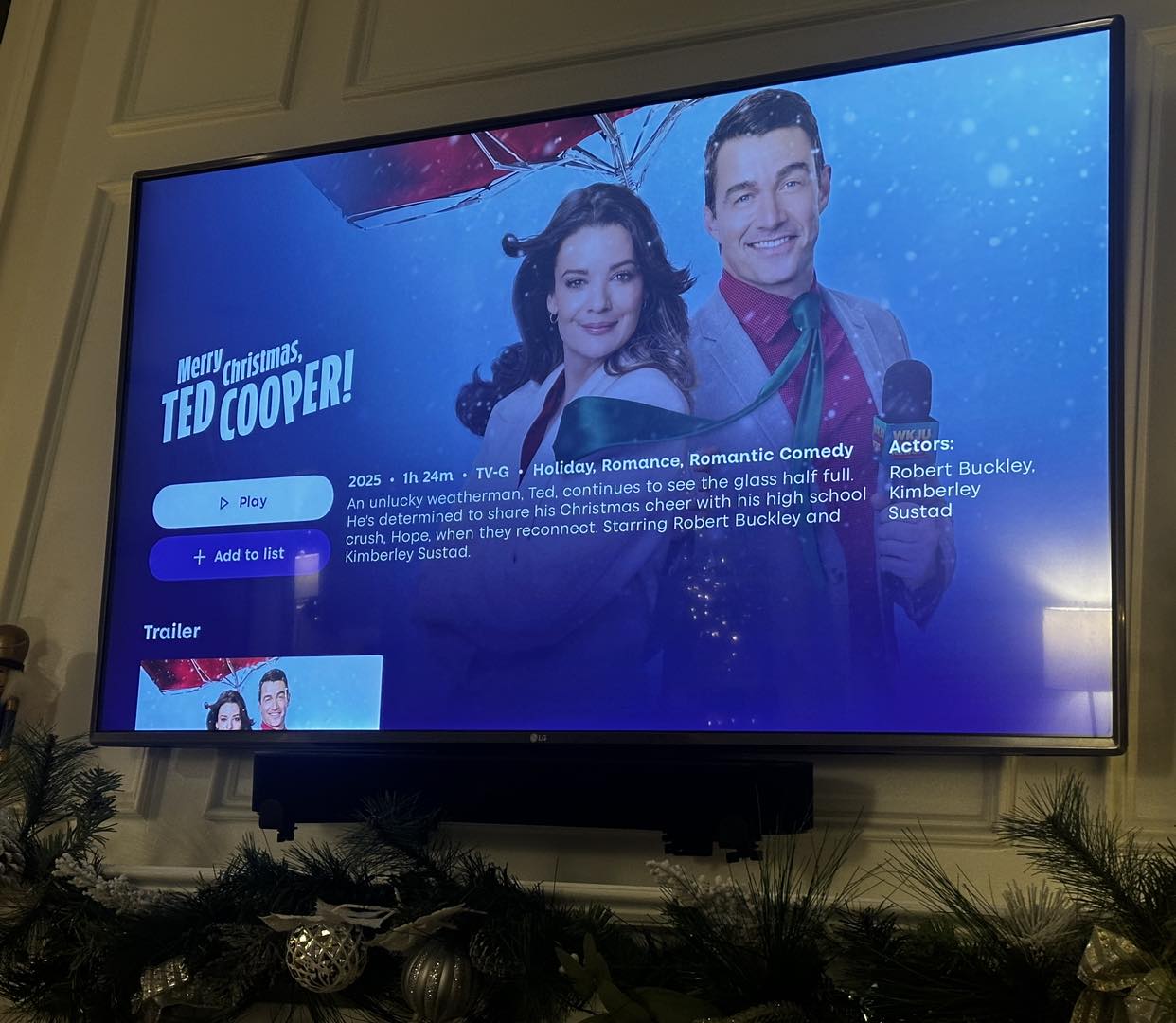 WRAL - A Hallmark Christmas Movie about a “weatherman”. I think I need ...