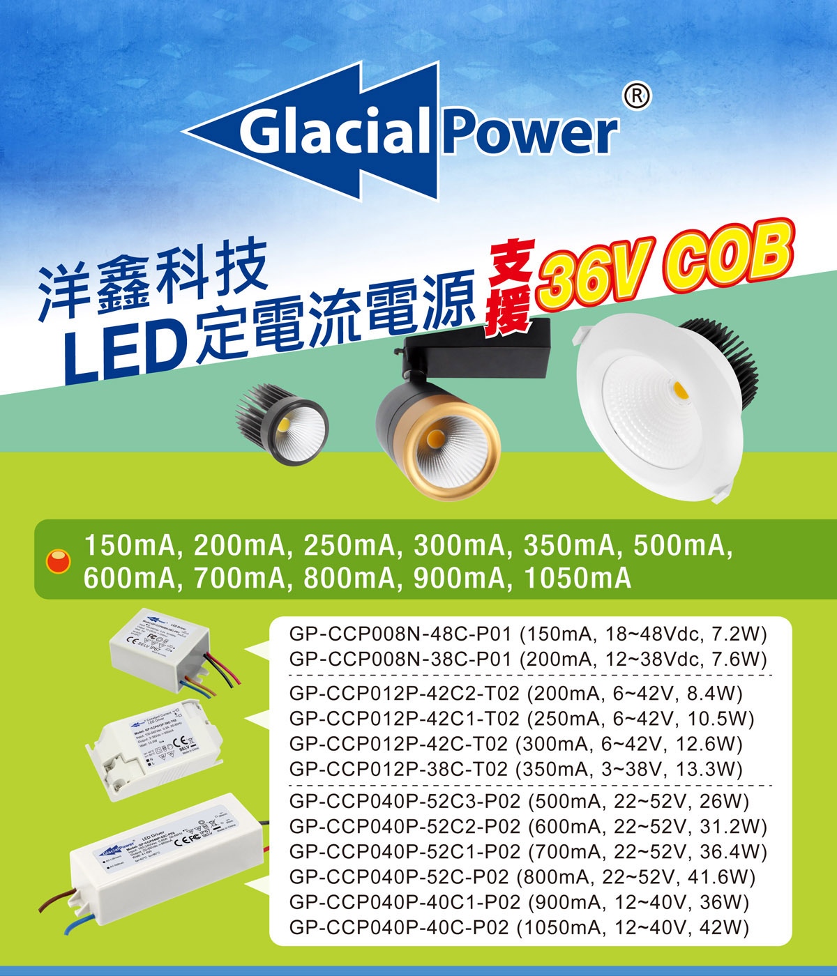 洋鑫科技 – LED 定電流電源（支援36V COB）... - 洋鑫科技 GlacialPower - LED 電源 | Facebook