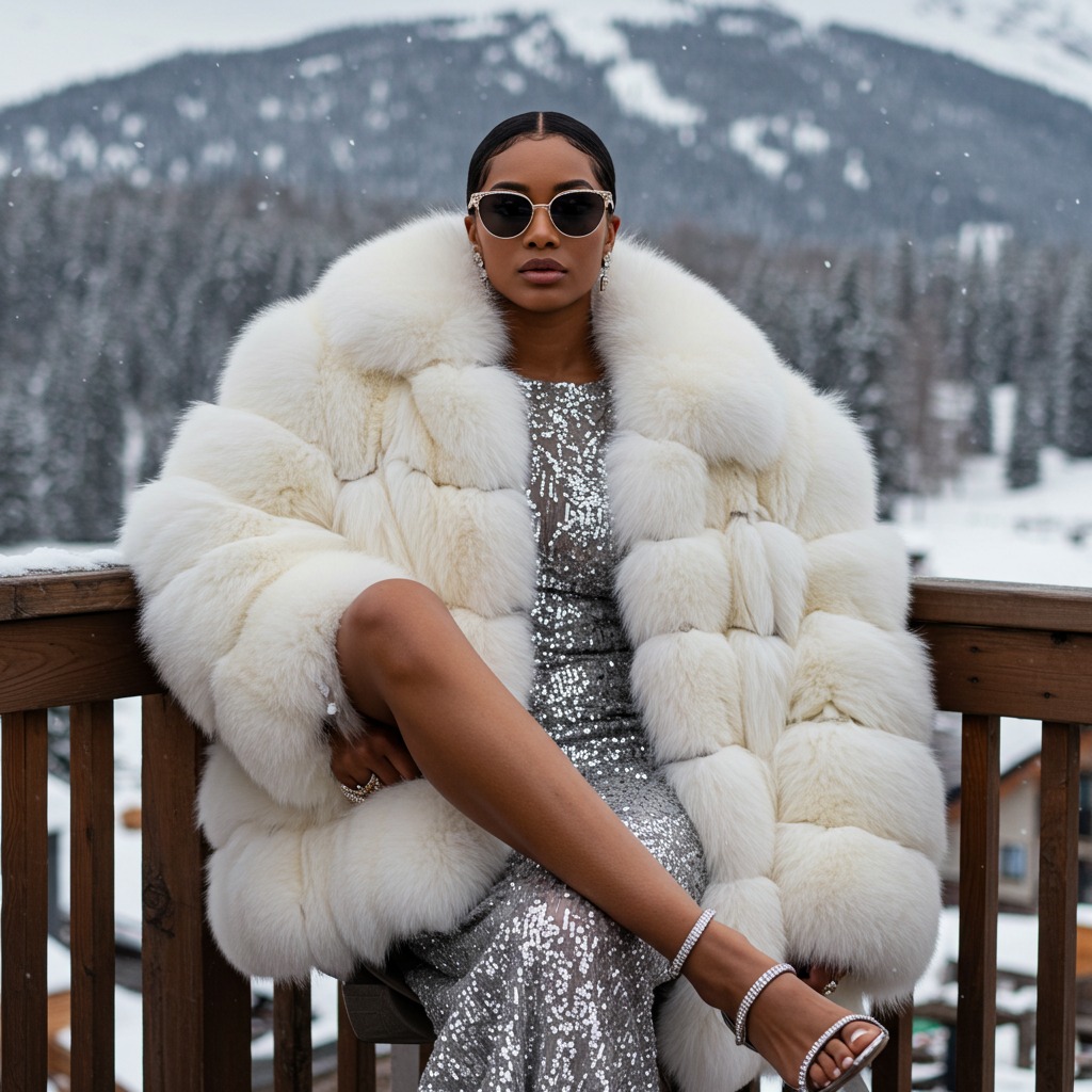 粟22 Oscar de Renta 毛皮コート ファーコート 毛皮コート レディース