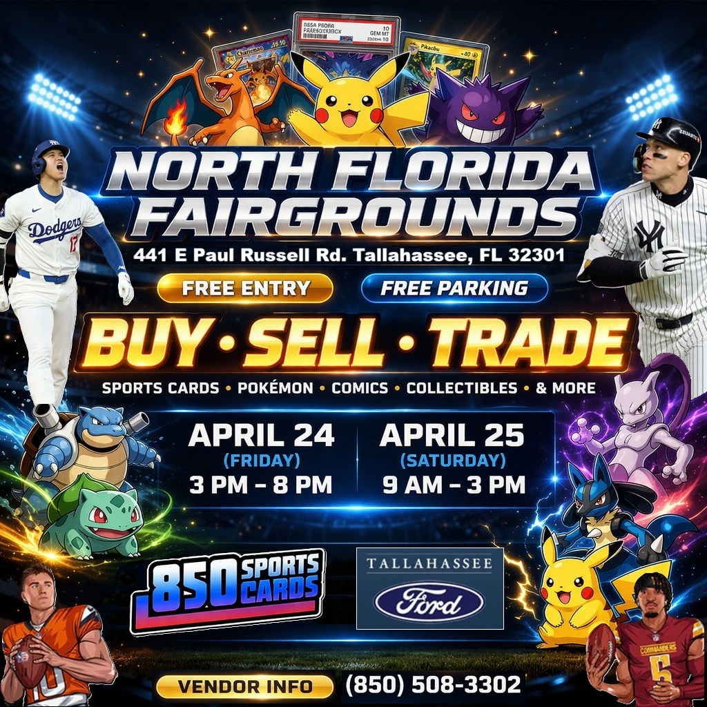 TALLAHASSEE 850 CARD SHOW - April 24-25, 2026 VERO BEACH CARD SHOW