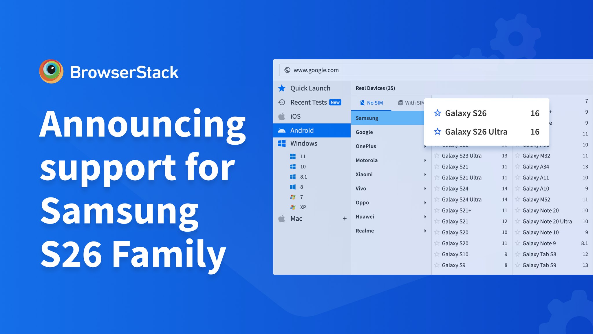 BrowserStack - 🚨 We’re excited to announce that the Samsung Galaxy S26 ...