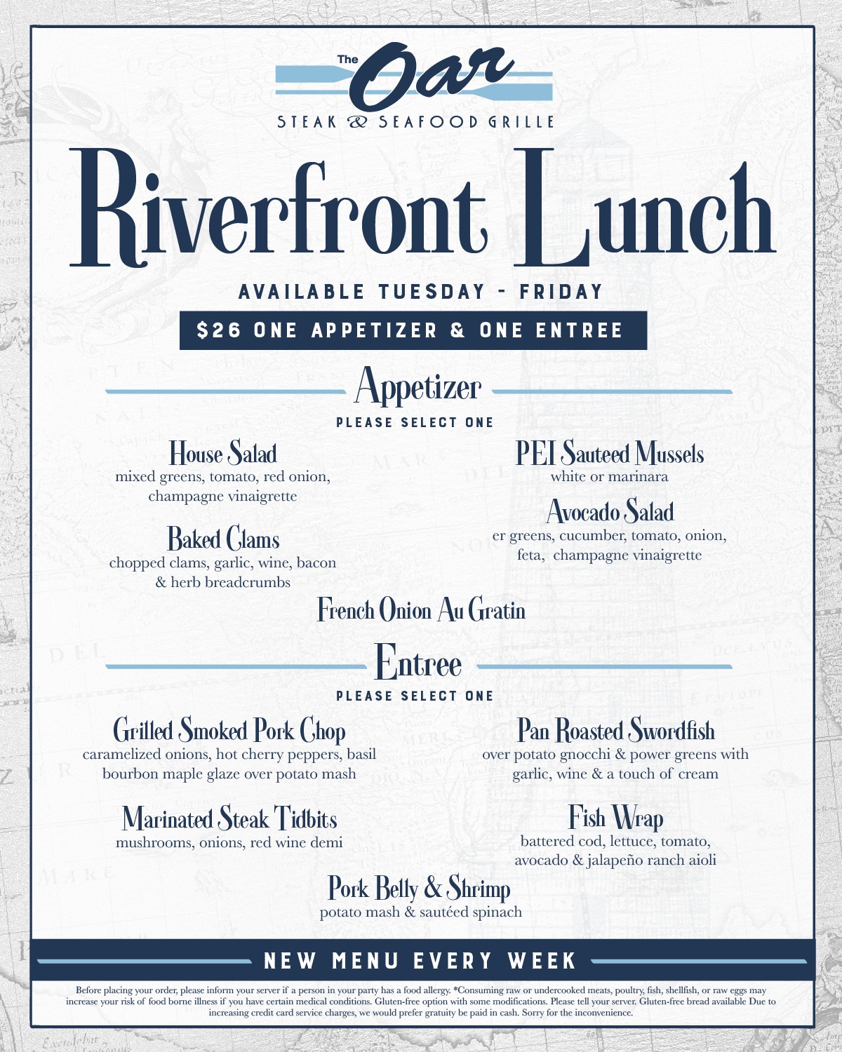 The Oar - Riverfront Lunch is back this week at The Oar! Available ...