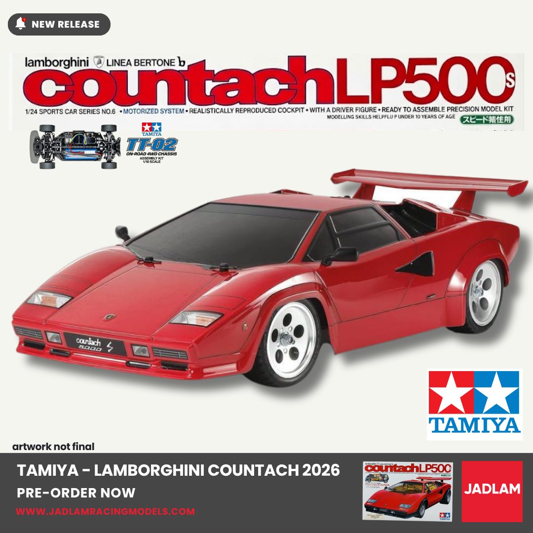 Tamiya re-releases iconic RC kits: Lamborghini Cheetah, Countach