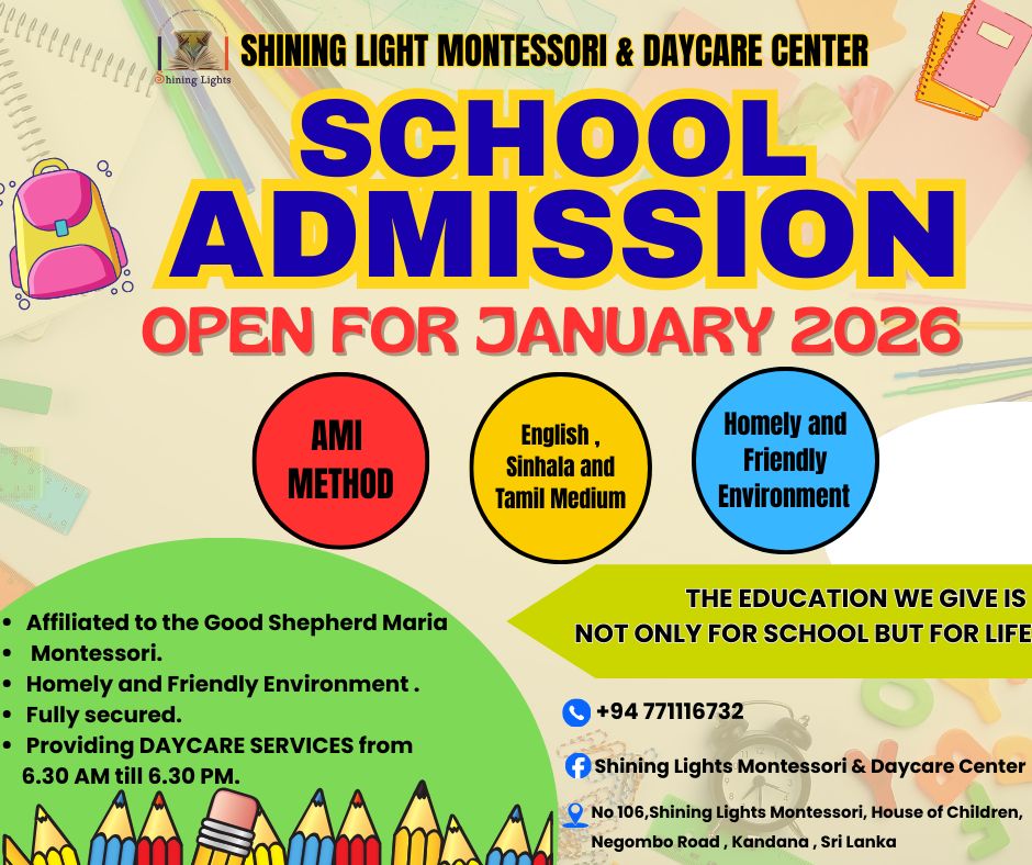 Shining - New Admissions now open for the year 2026 January, for both ...
