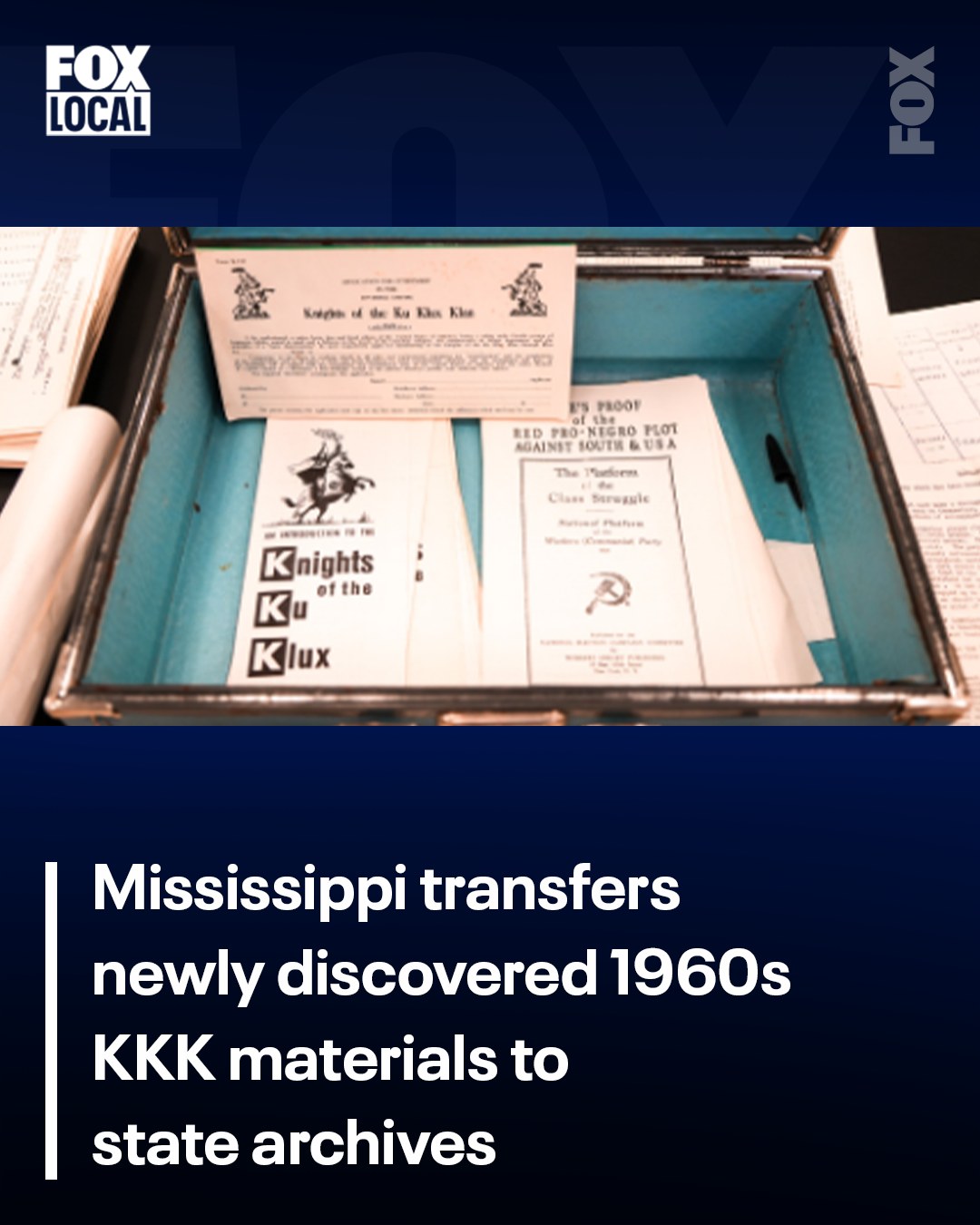 kkk KTVU - Mississippi officials have transferred a cache of newly