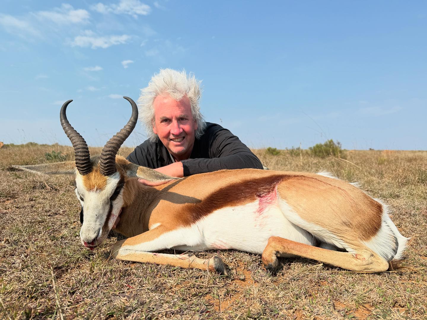 Rosedale - John with a nice Common Springbuck. The Springbuck is South ...