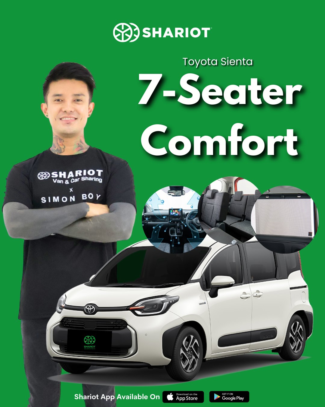 💺 More seats. More comfort. More... - Shariot Car Sharing | Facebook