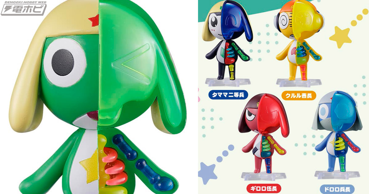 体がスケルトン仕様！「すきゃらとん ケロロ軍曹」がガシャポン 