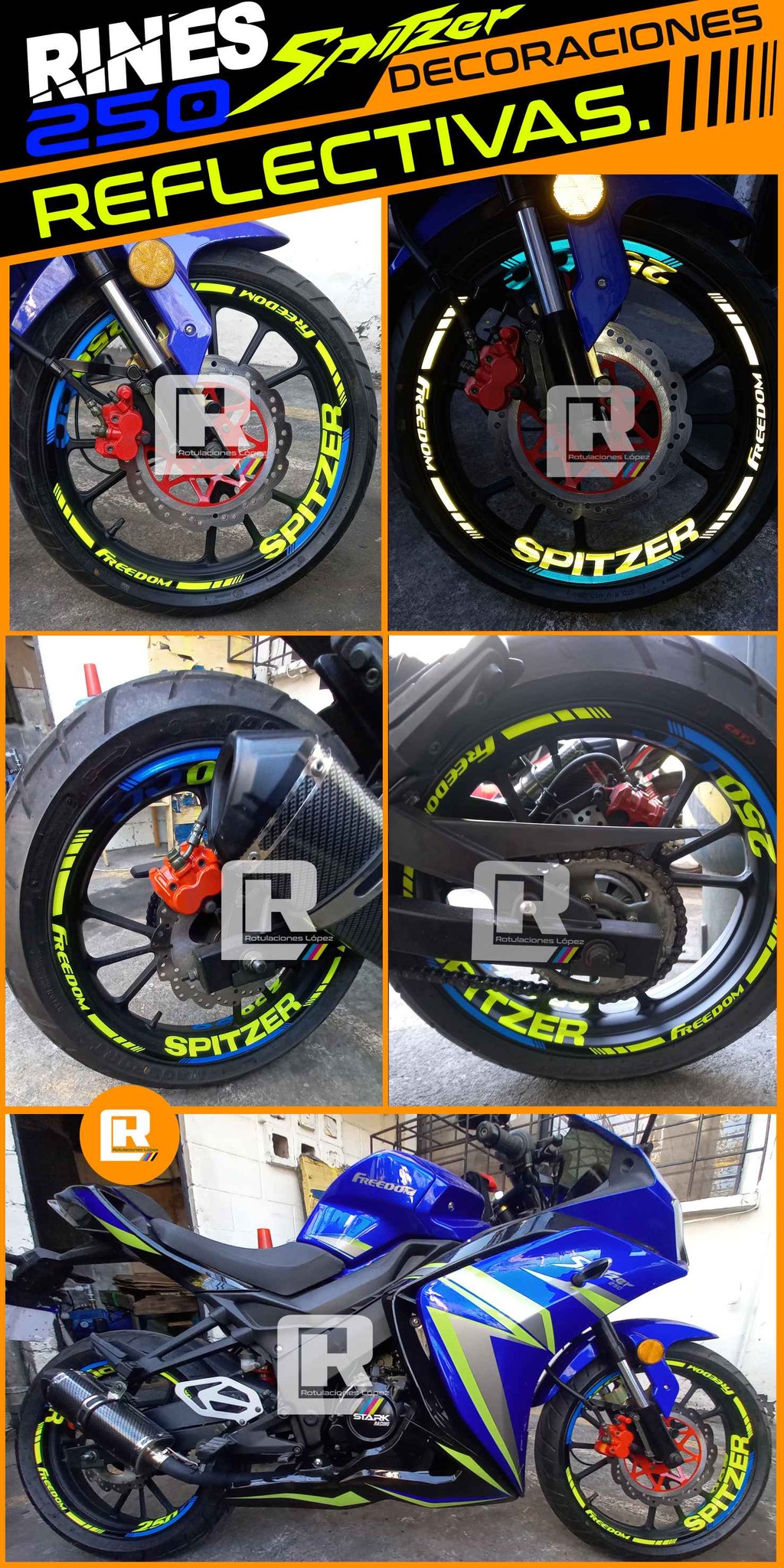 DECORACIONES REFLECTIVAS DE RINES DE MOTOS - Car Wheels, Tires & Parts ...