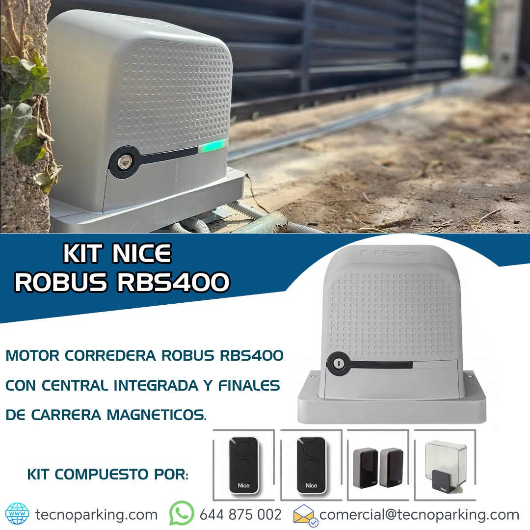 Tecnoparking - 💡 Motor corredera Nice ROBUS RBS400 (hasta 400KG ...