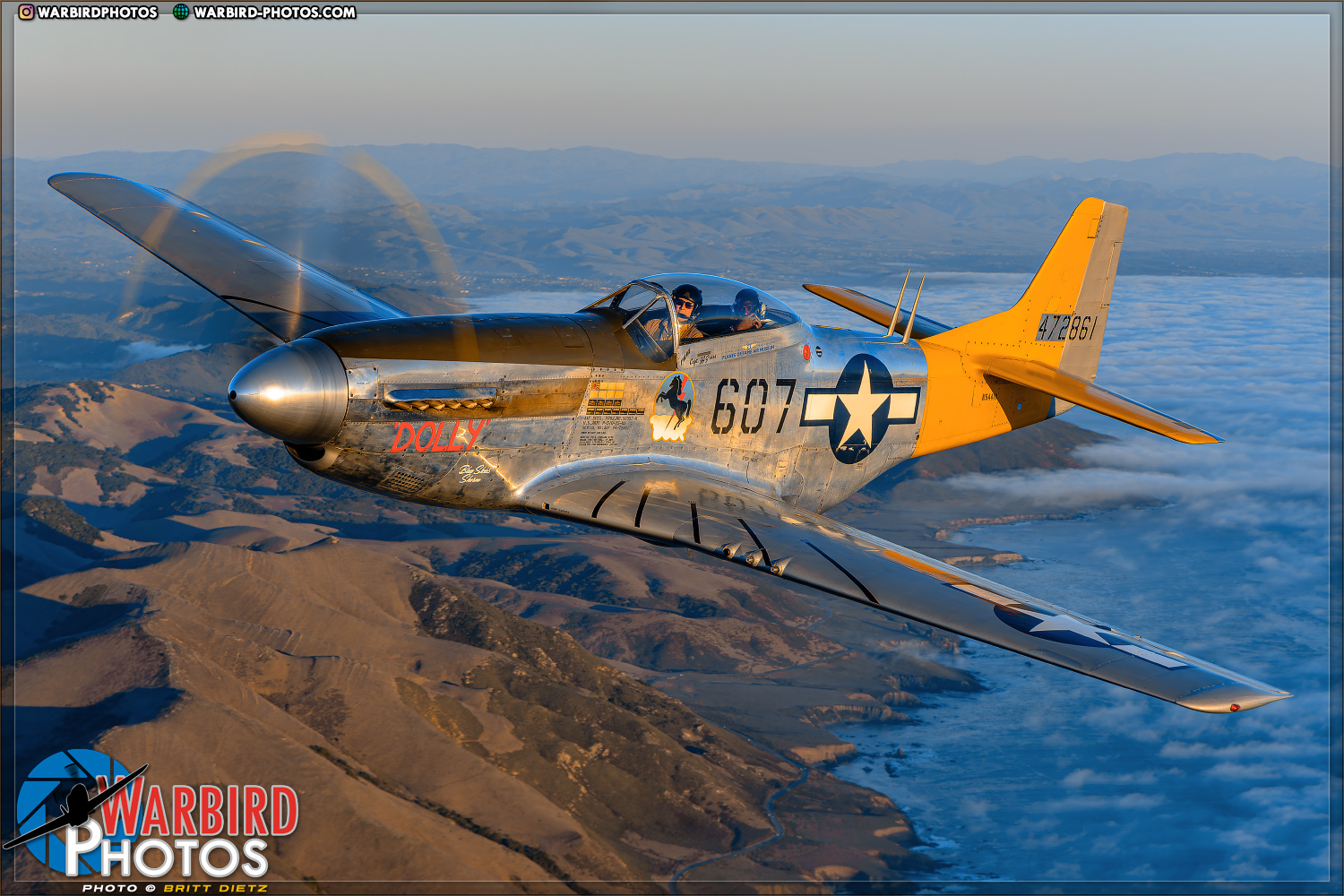 Warbird - North American P-51D Mustang 'Spam Can/Dolly' over Santa ...