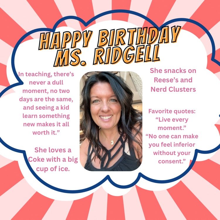 Loudon - Happy birthday Ms. Ridgell! She is an amazing educator who ...