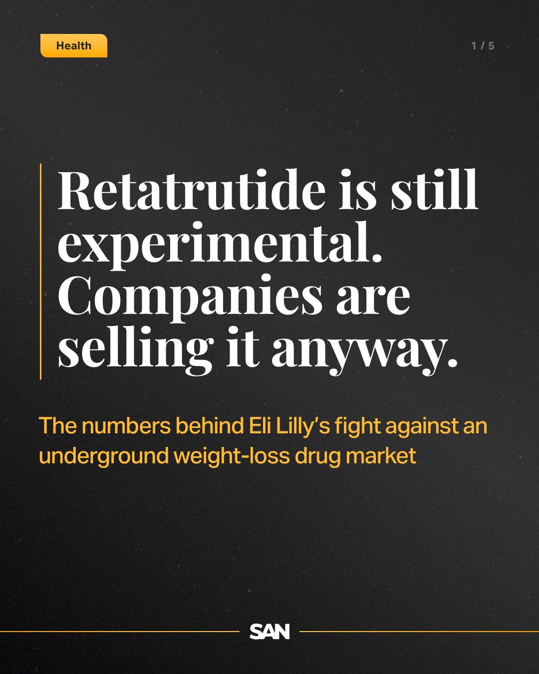 Eli Lilly says products being sold as retatrutide are unverified and unapproved, meaning buyers have no confirmed information about what they are actually taking. In ‌June, the FDA said compounding and/or selling