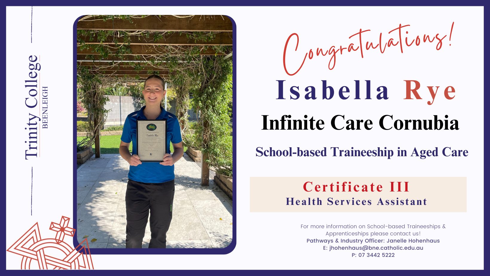🎉 Congratulations Isabella Rye... - Trinity College Beenleigh | Facebook