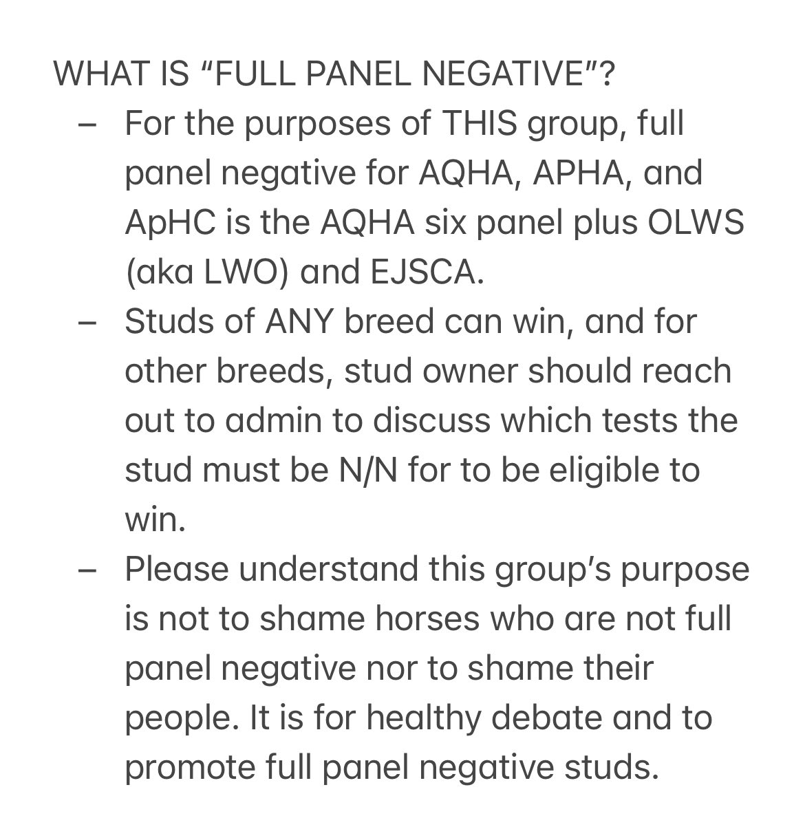Full Panel Negative Stallions | Stallion of the Month for January ...