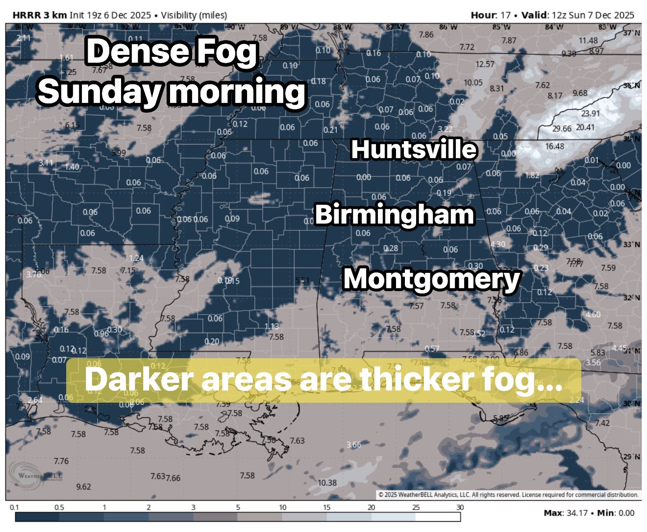 Jason Simpson - ⚠️Dense 🌫️ fog likely late tonight! A... | Facebook