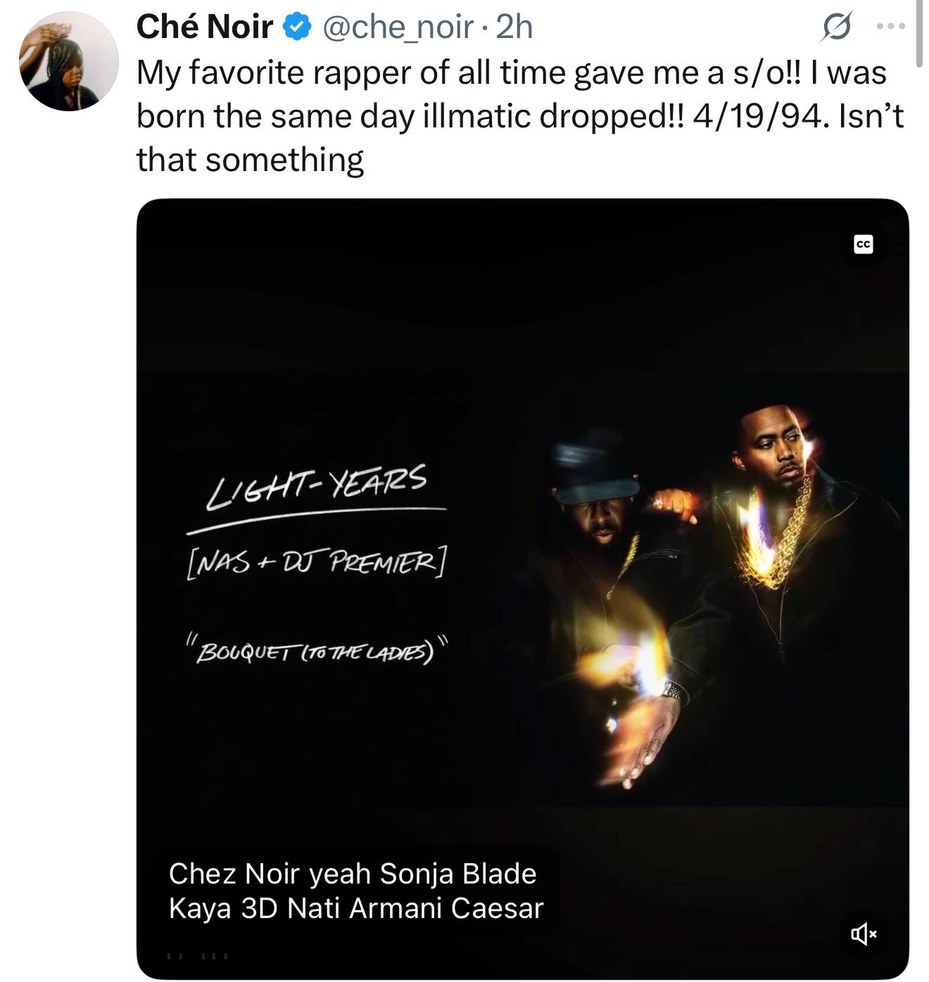 According - Che Noir reacts to getting a shoutout from Nas on the ...