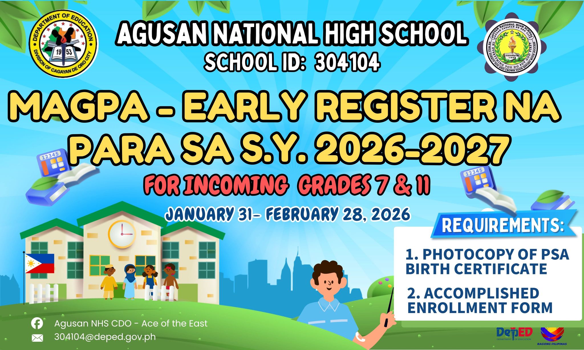 🎒📚 EARLY REGISTRATION NA! 📚🎒 Open na ang Early Registration para sa ...