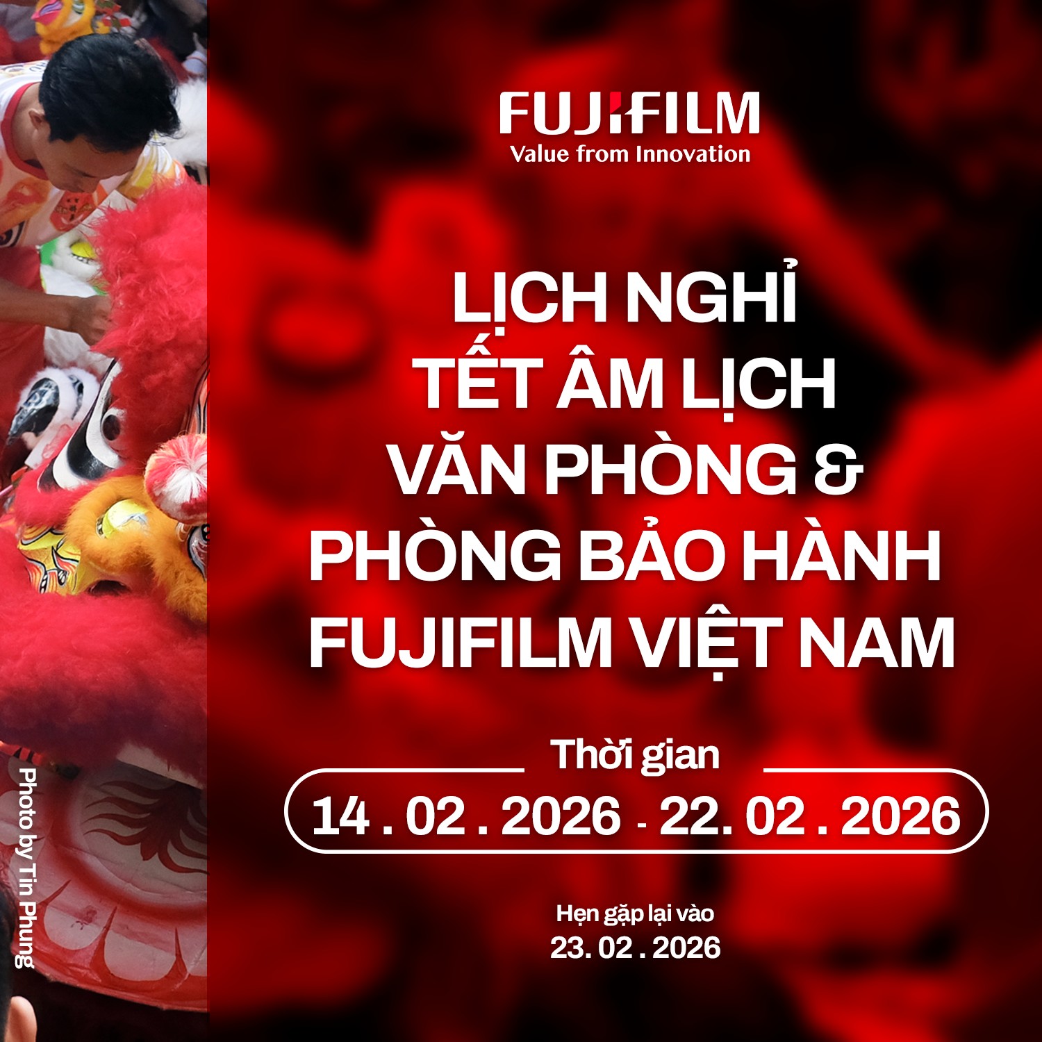 THÔNG BÁO LỊCH NGHỈ TẾT NGUYÊN... - Fujifilm Camera Vietnam | Facebook