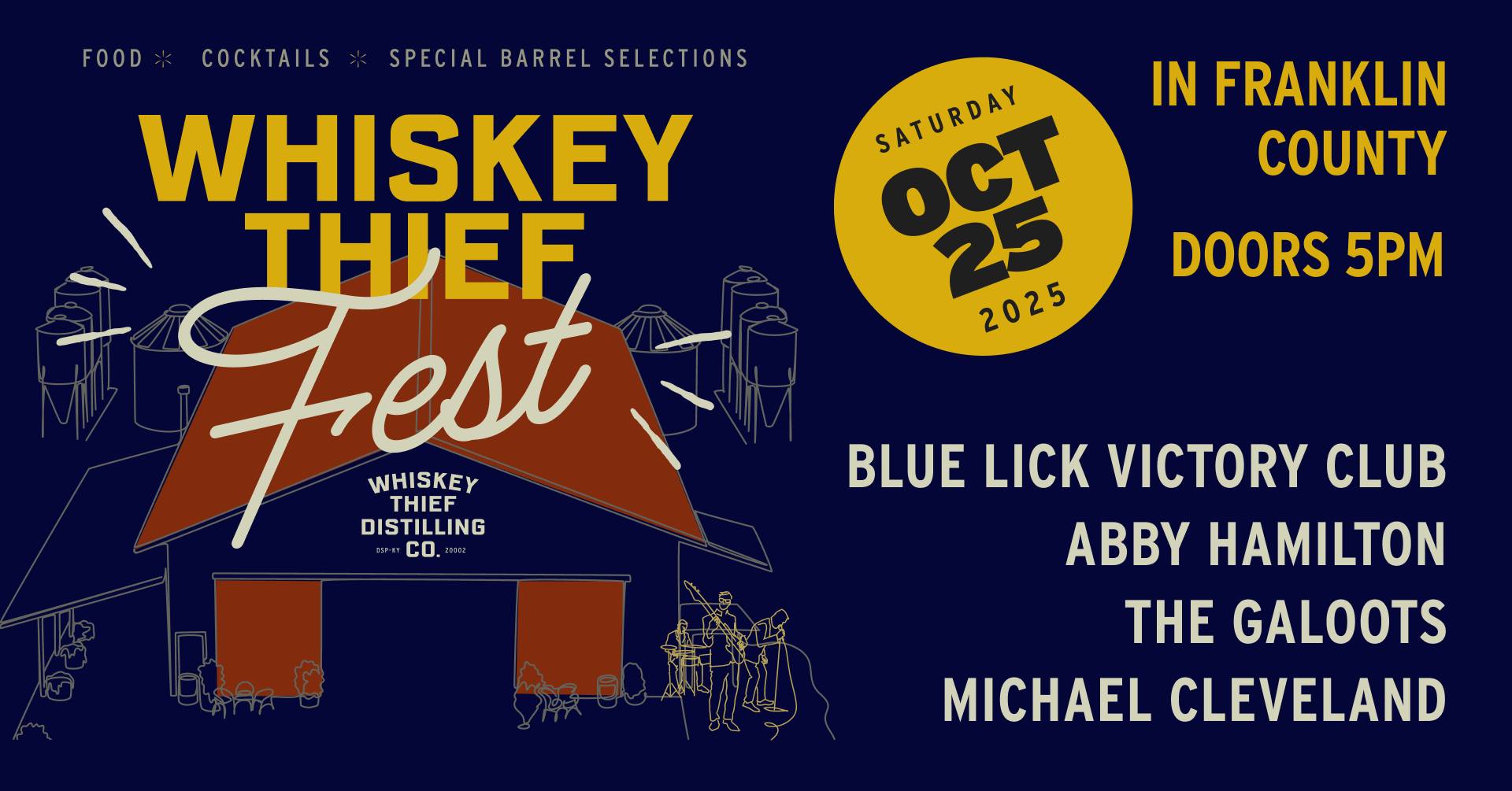 Today!! Come hang with us at Whiskey Thief Distilling Co. in