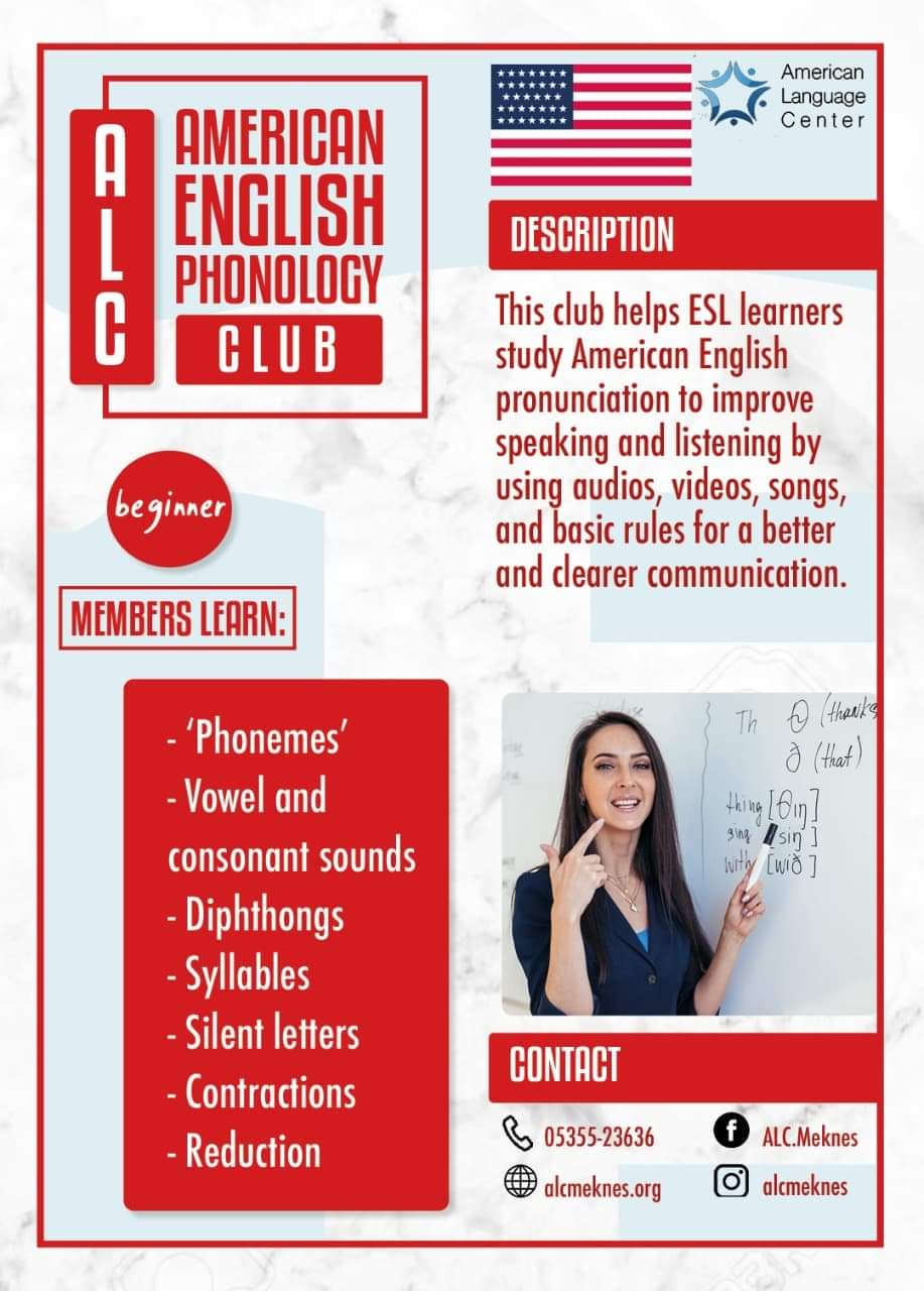ALC Clubs – Fall... - ALC Meknes - American Language Center | Facebook