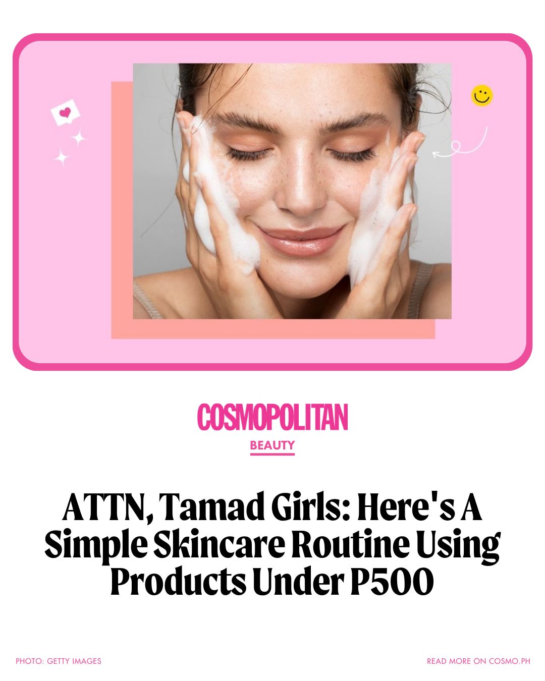 Cosmopolitan - Get a clear, glowing complexion with minimal effort 💆‍♀️ ...