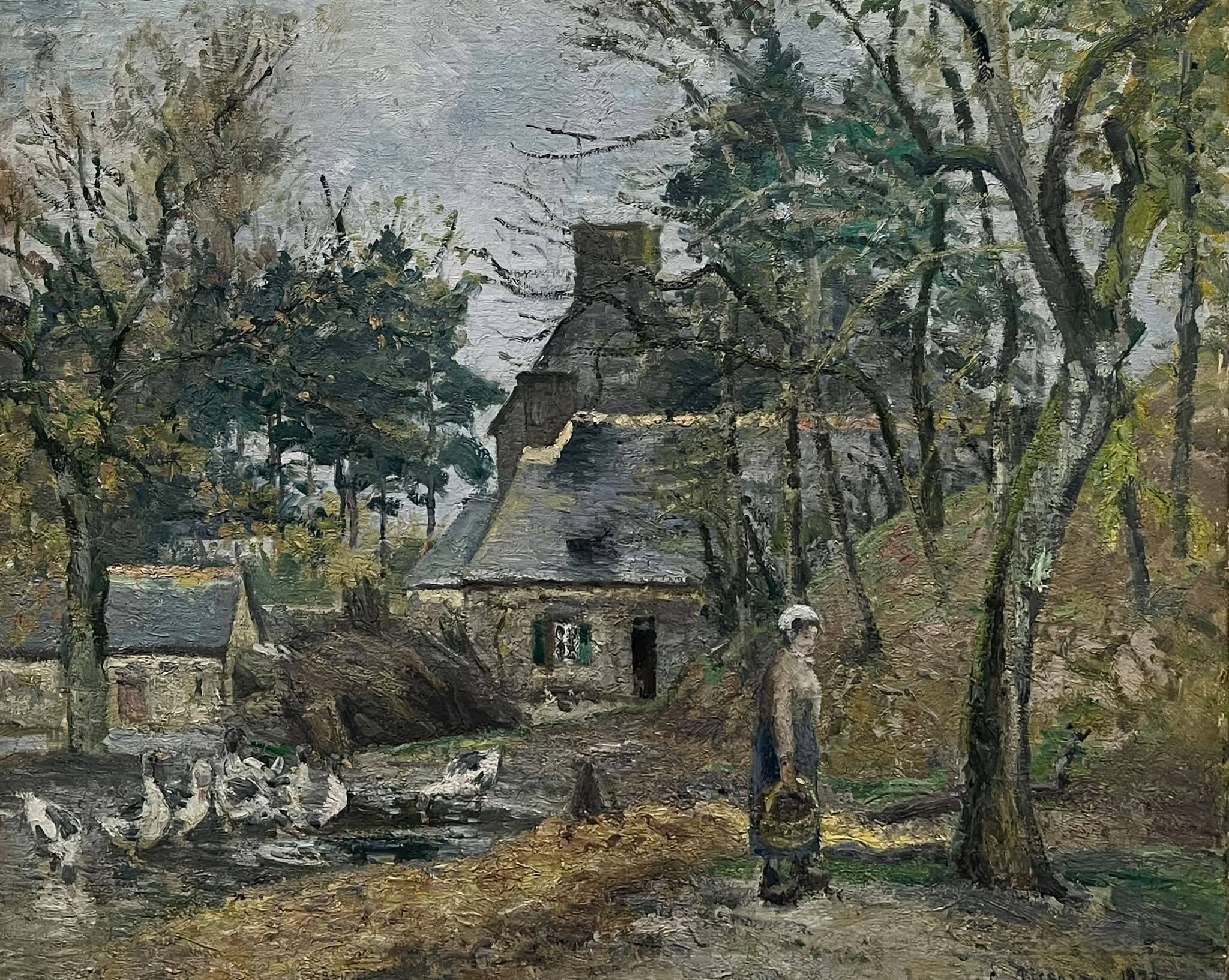 Camille Pissarro Farm at Montfoucault, 1874 📸Pinterest