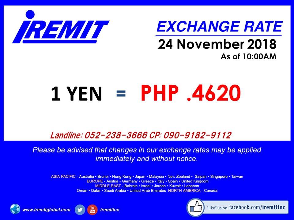 I-Remit Nagoya - Good Morning I-Remitters! Rate as of...