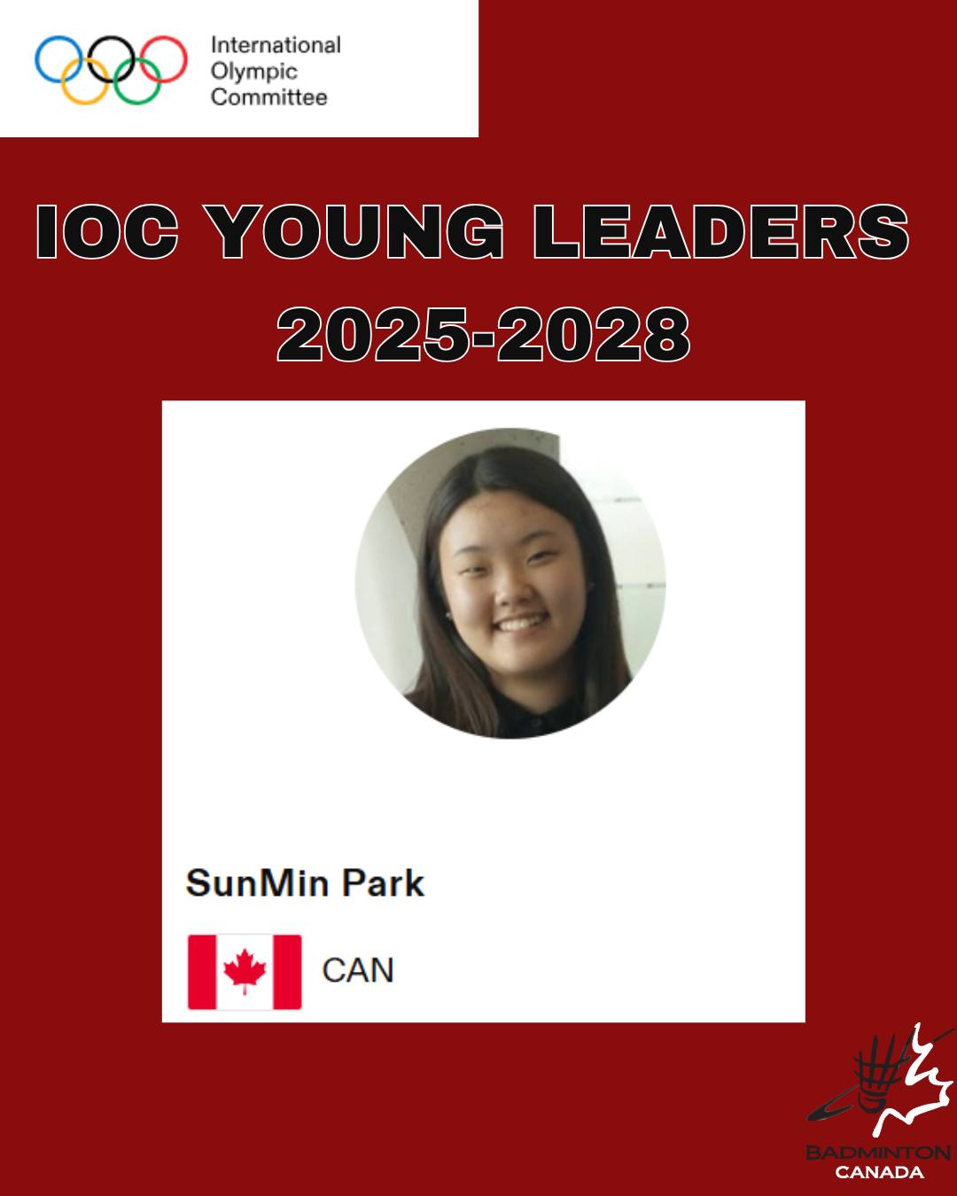 Badminton - 🏅 Congratulations to SunMin Park - Canada's Newest IOC ...